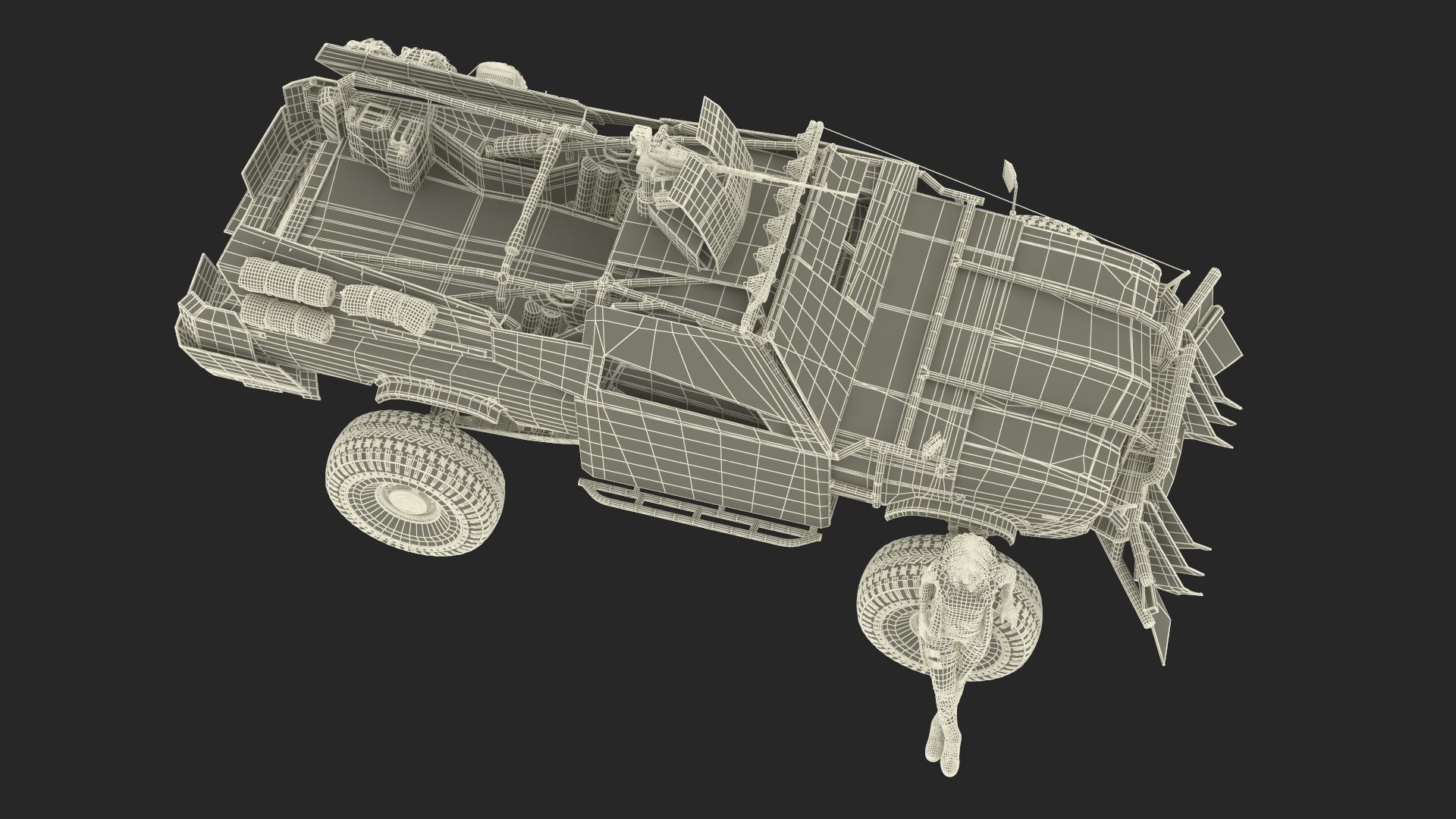 3D Post-Apocalyptic Survivor with Truck