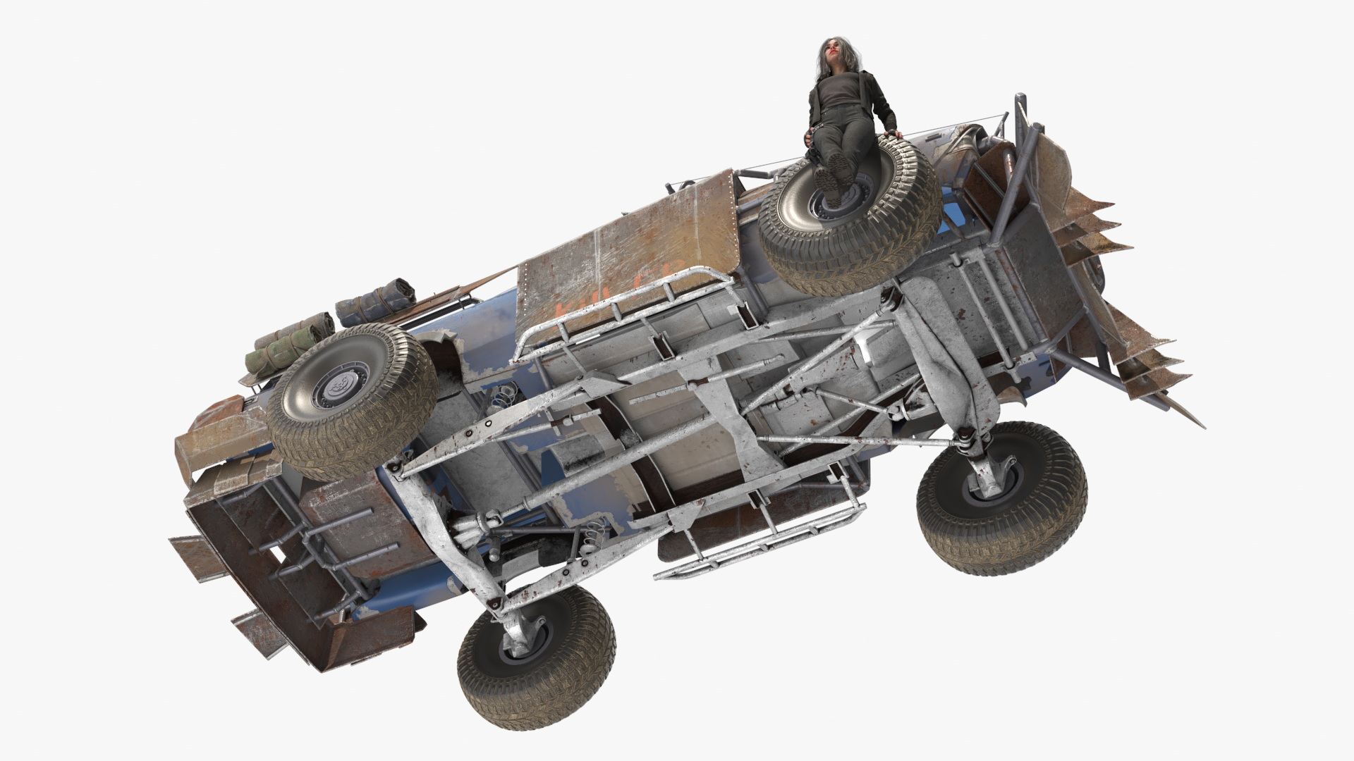 3D Post-Apocalyptic Survivor with Truck