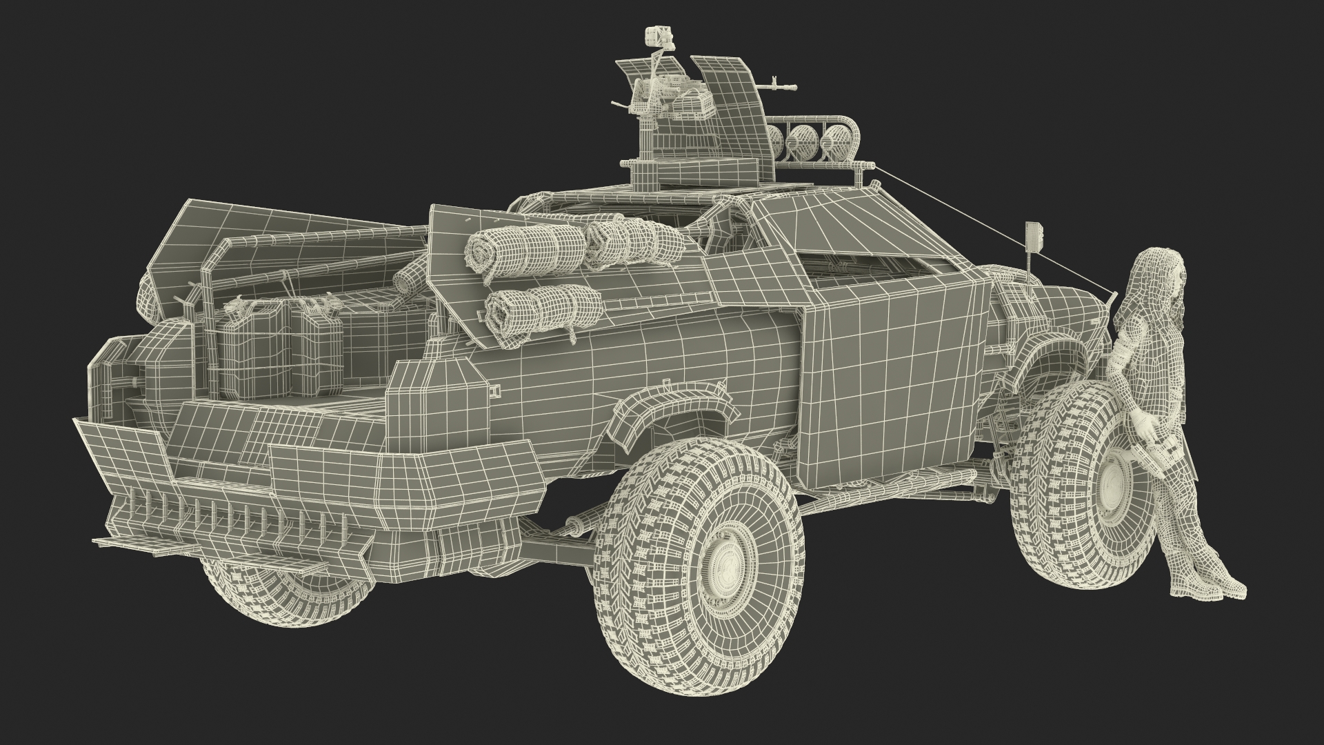 3D Post-Apocalyptic Survivor with Truck