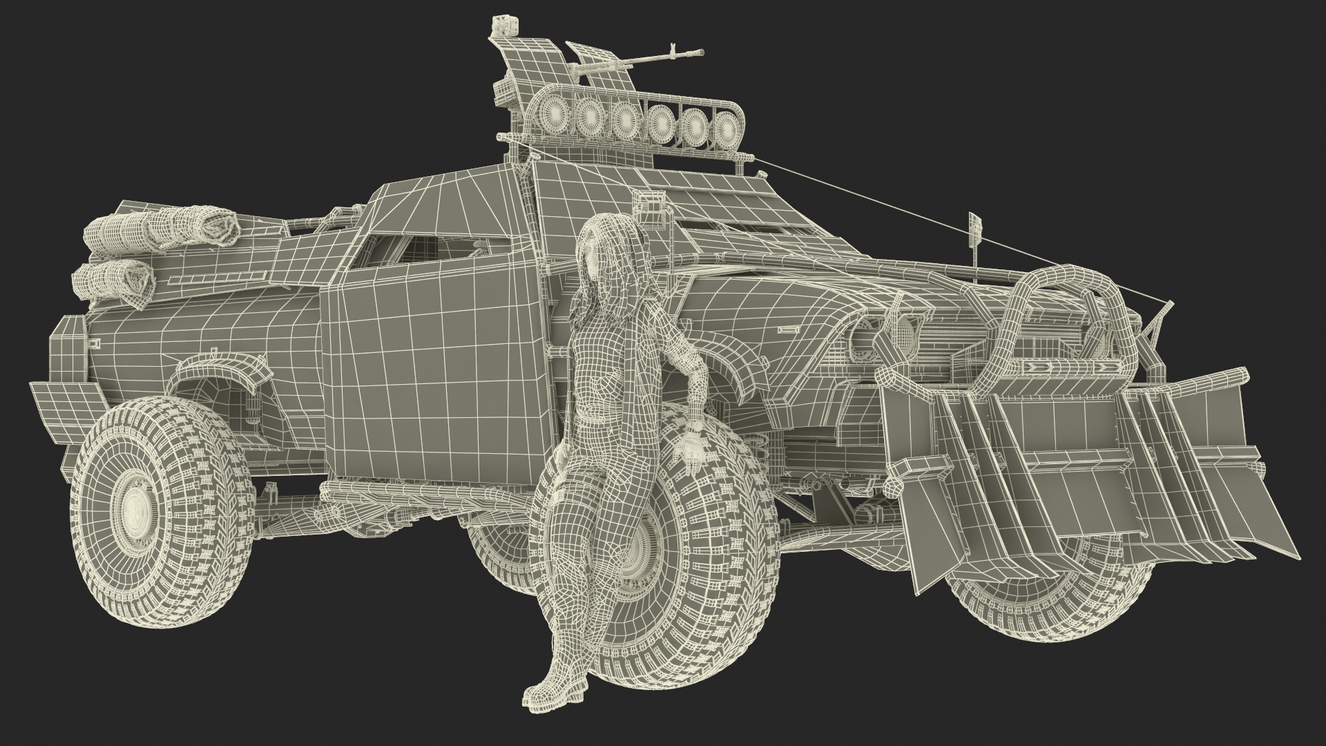 3D Post-Apocalyptic Survivor with Truck