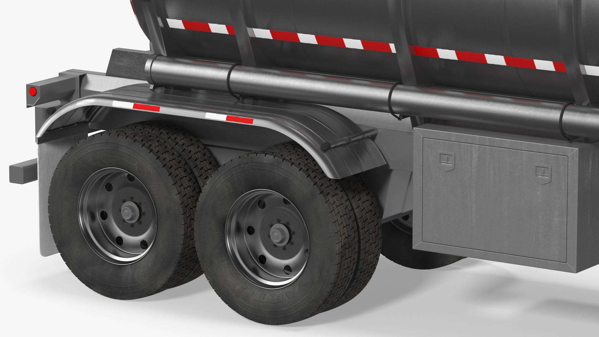 3D Volvo Truck with Tanker Trailer