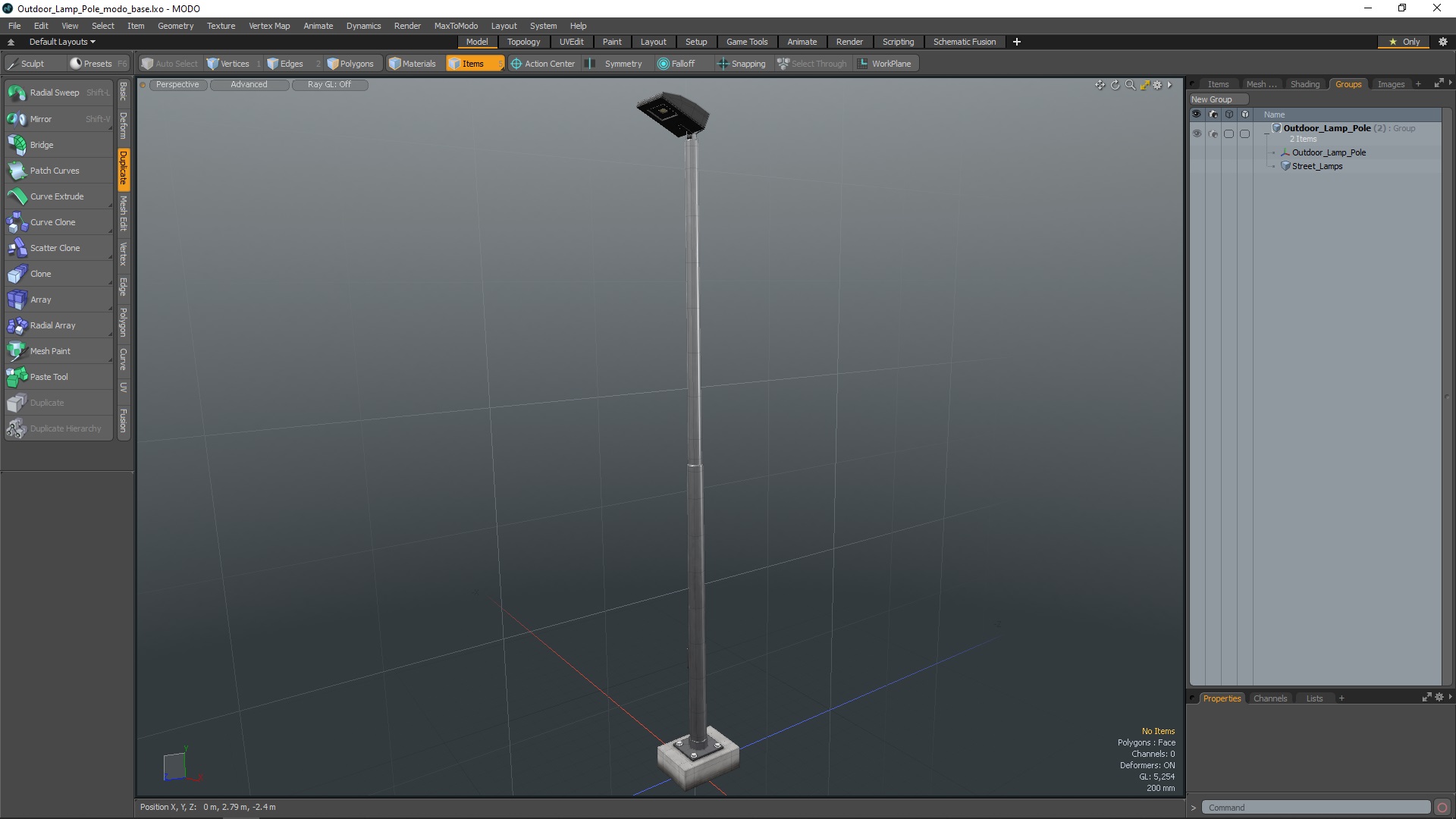 Outdoor Lamp Pole 3D