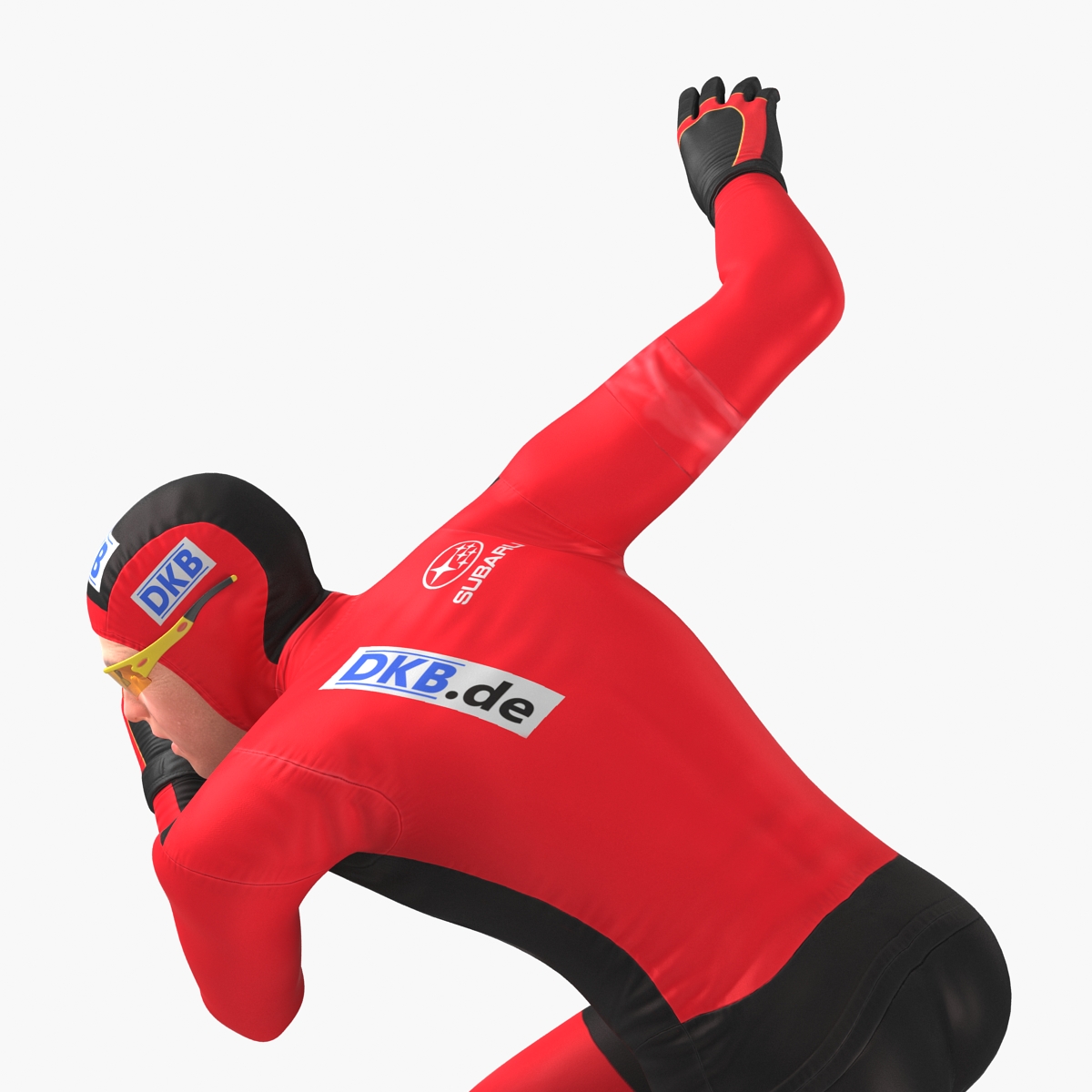 Speed Skater Pose 3 3D model