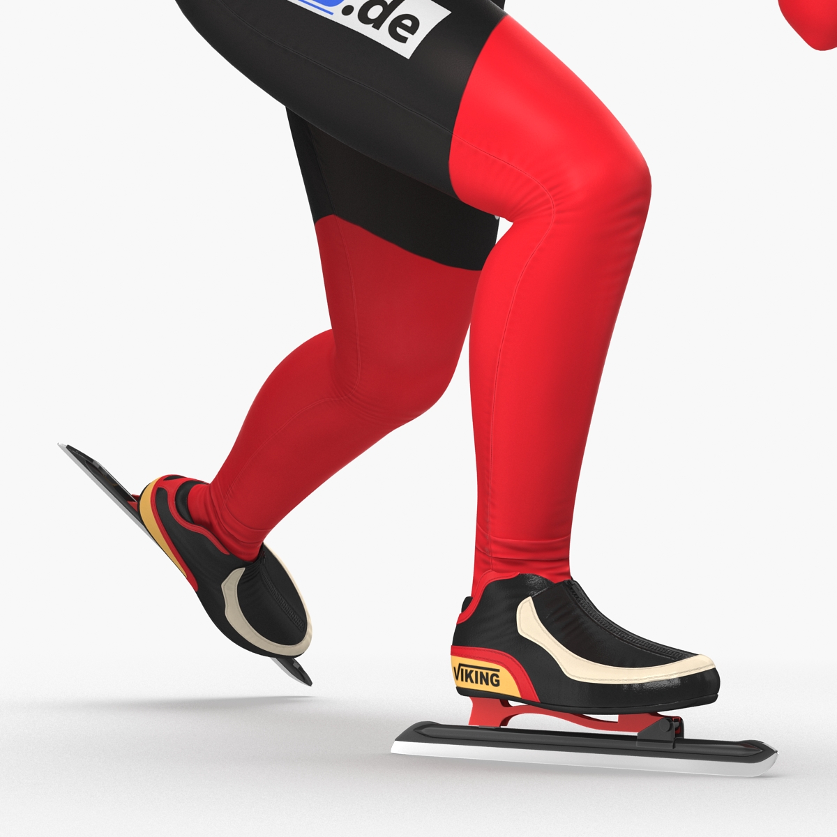 Speed Skater Pose 3 3D model