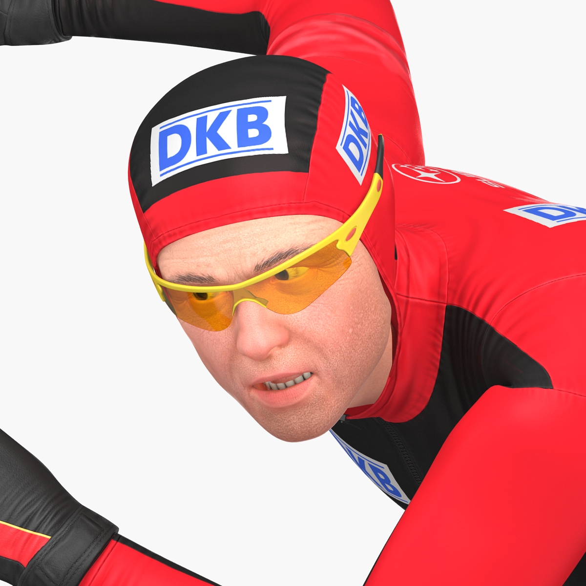 Speed Skater Pose 3 3D model