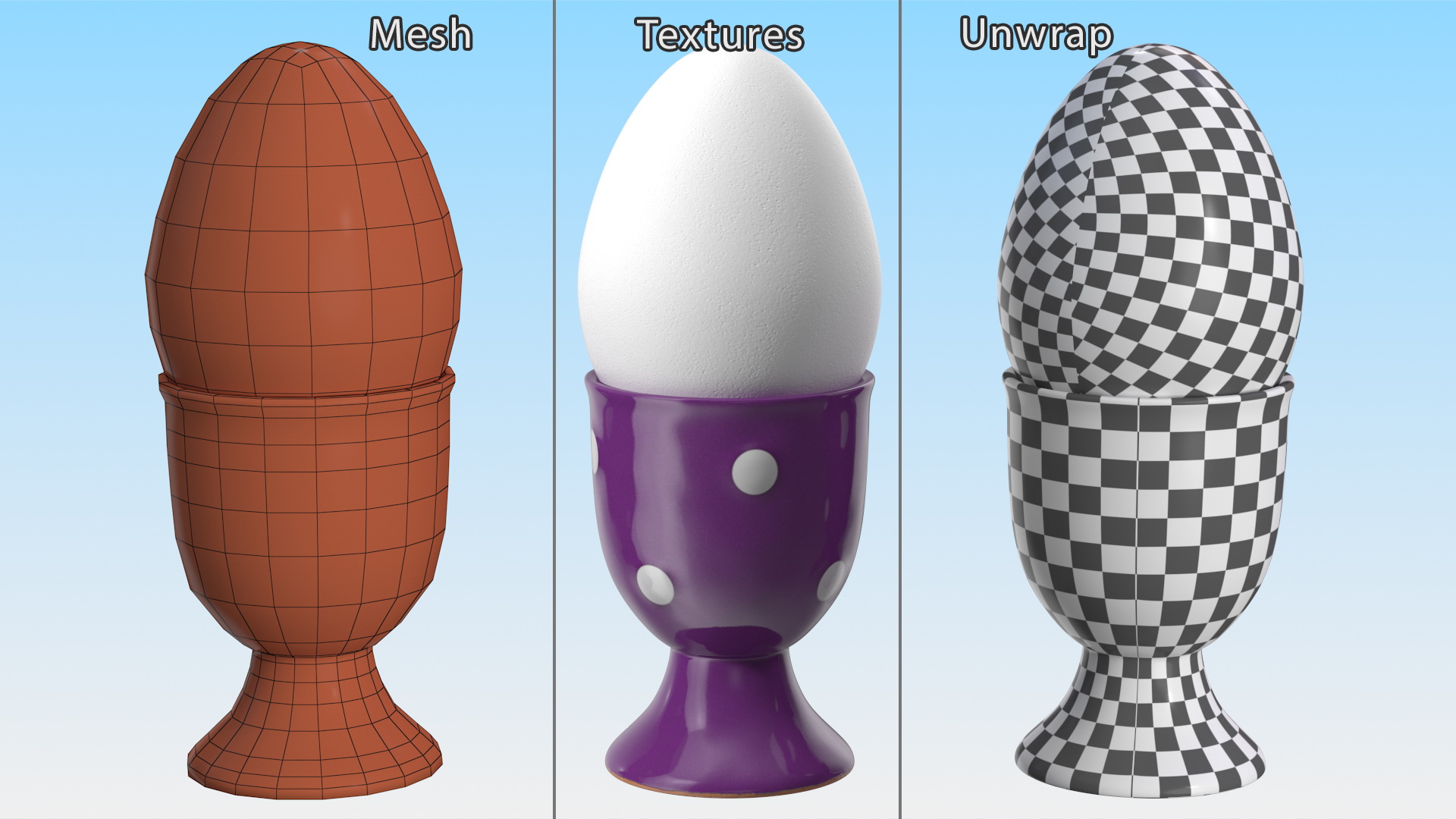 3D model Egg Holder with White Egg