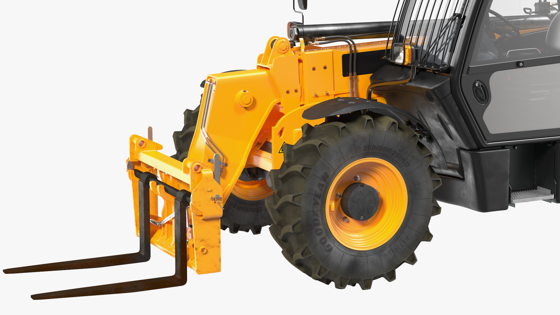 3D Telehandler Rigged model