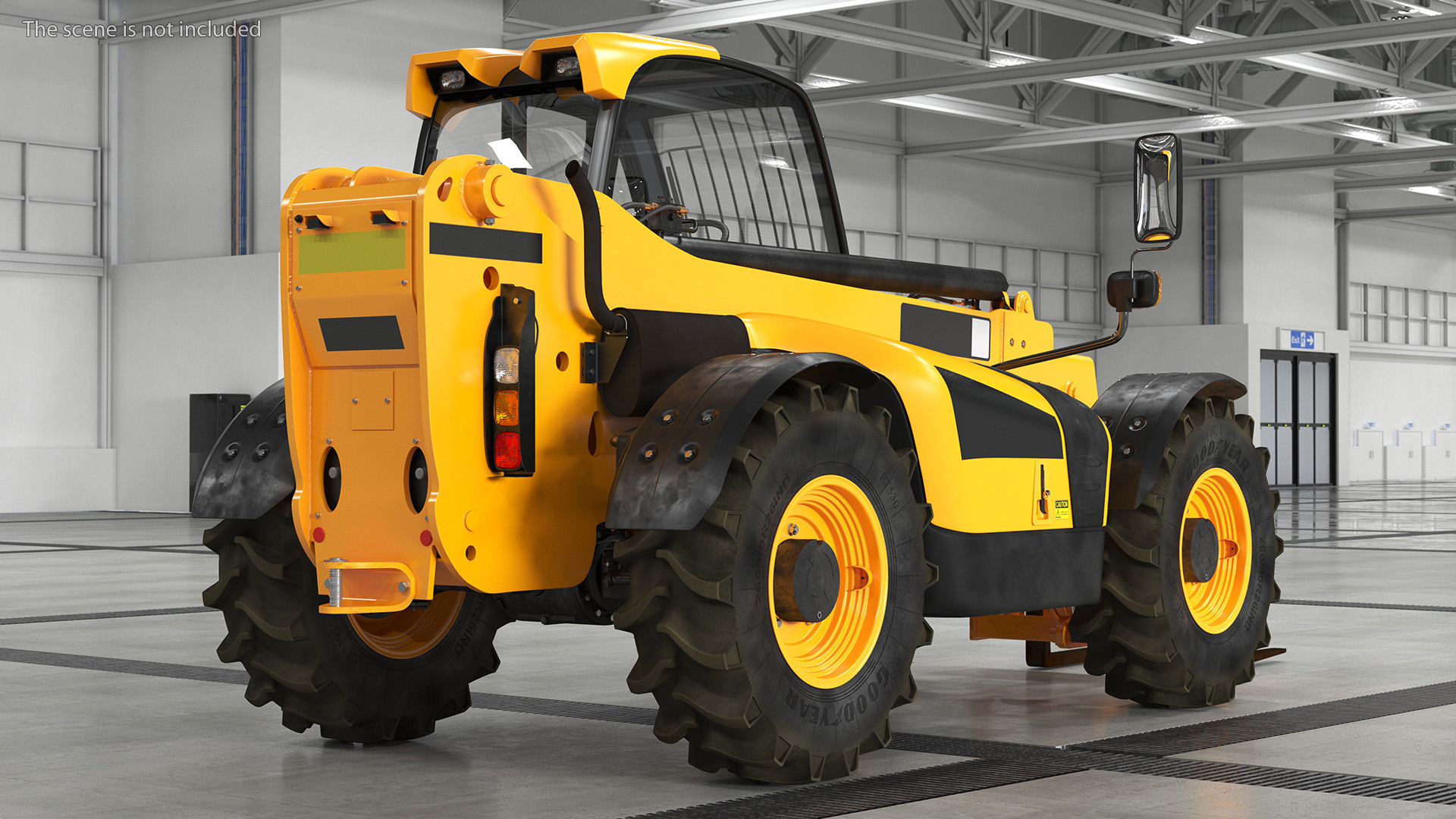 Telehandler Rigged for Maya 3D