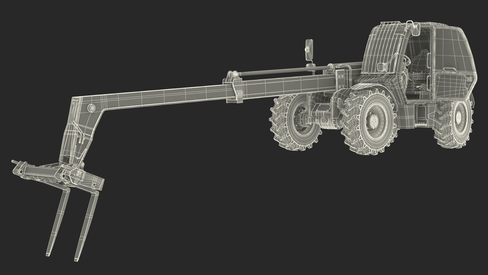 3D Telehandler Rigged model