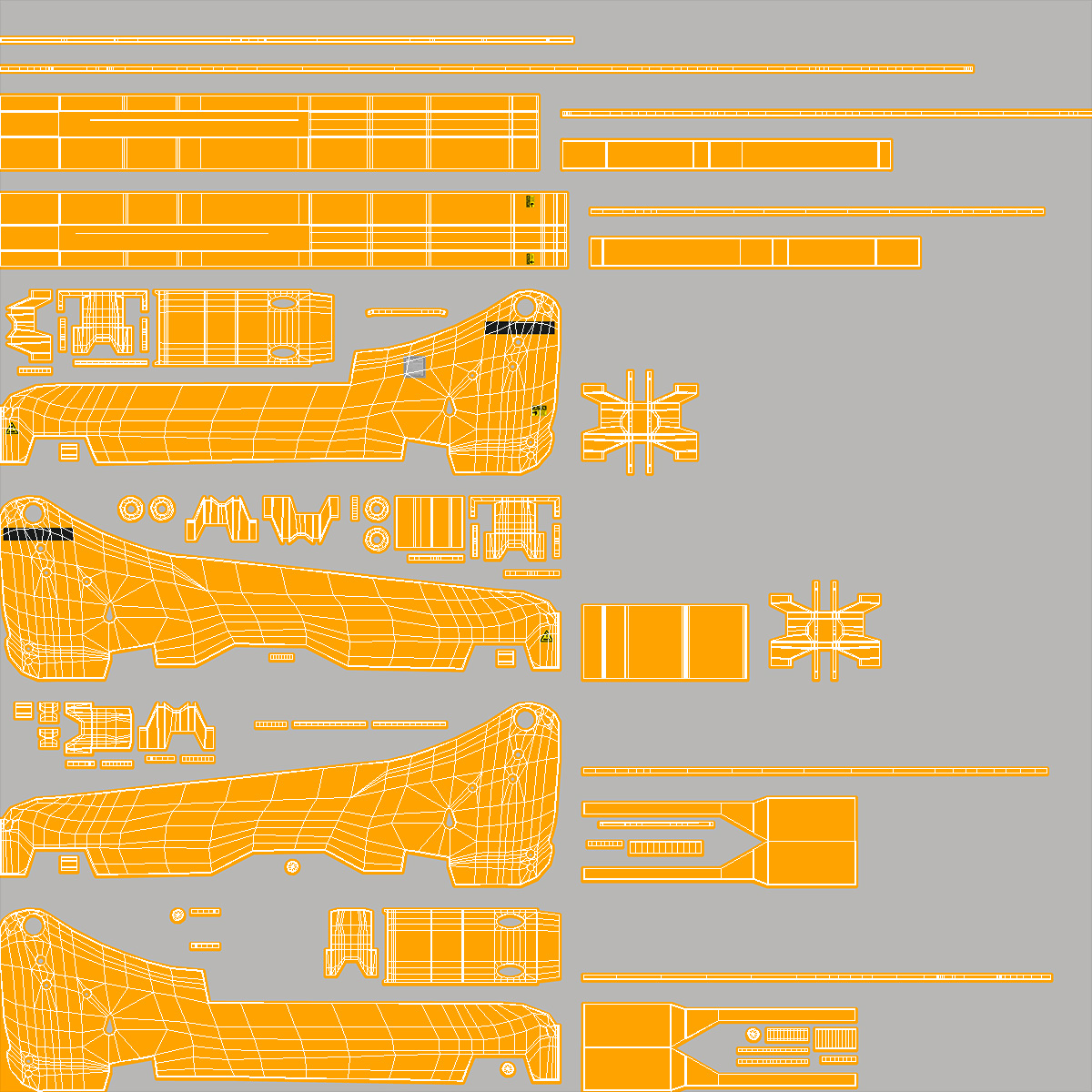 3D Telehandler Rigged model