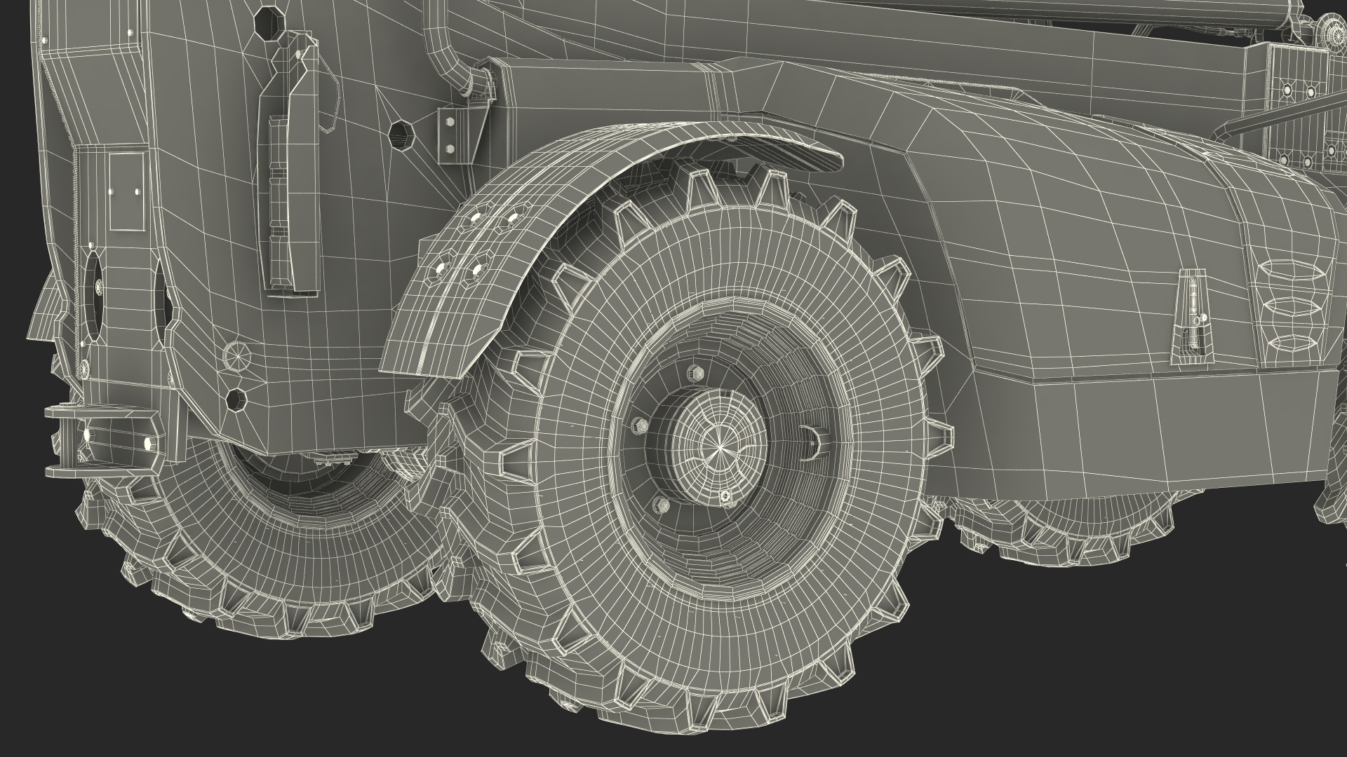 Telehandler Rigged for Maya 3D