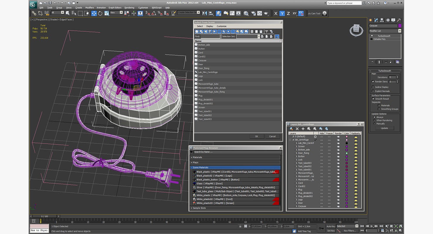 Lab Mini Centrifuge 3D model