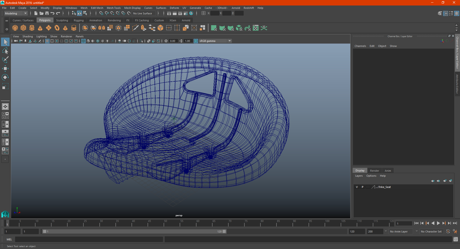 3D model Trike Seat