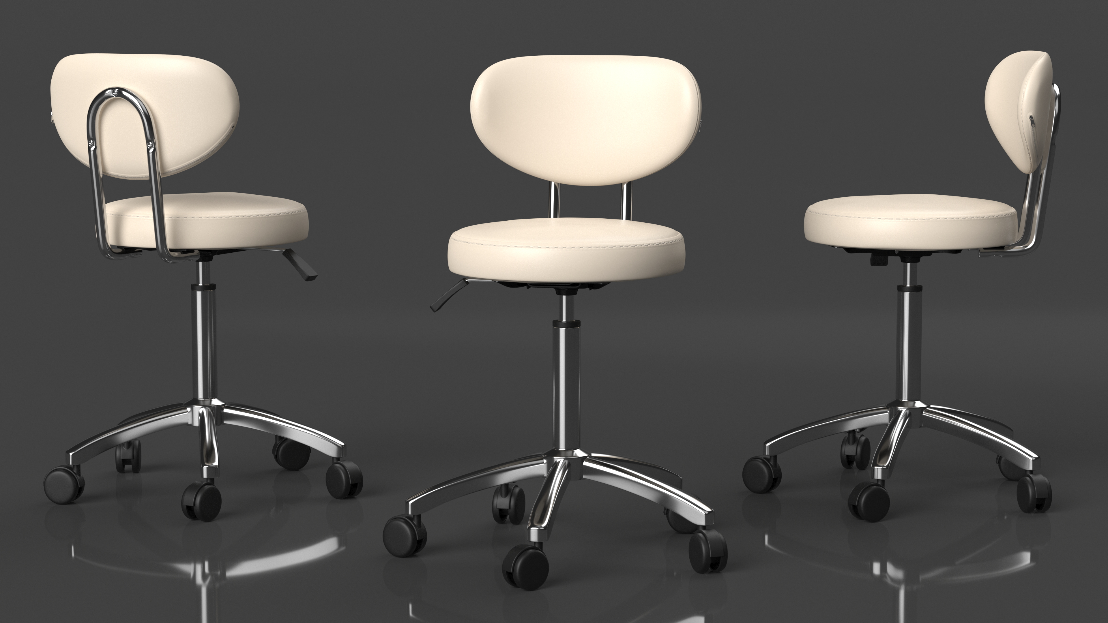 Doctors Office Furniture Set Beige 3D model