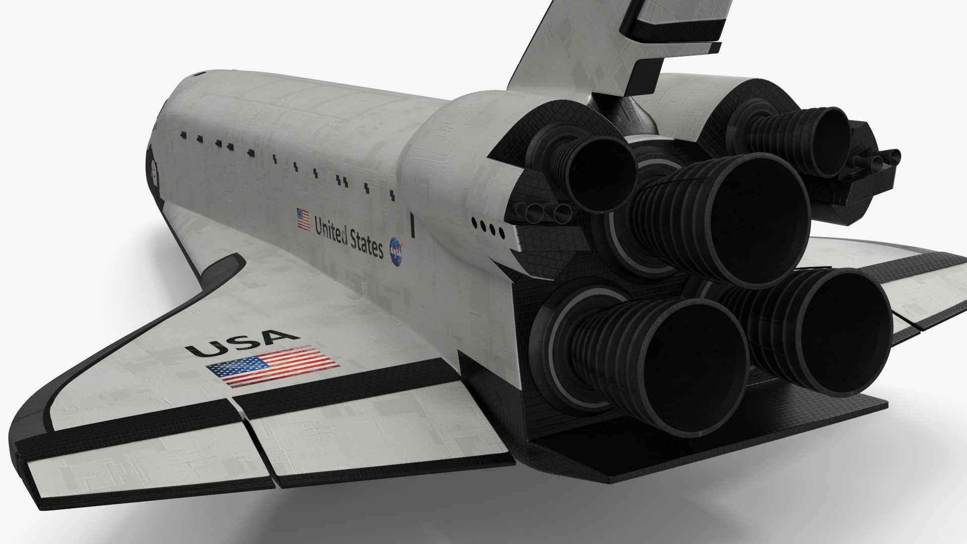 Realistic Space Shuttle Atlantis Rigged 3D model