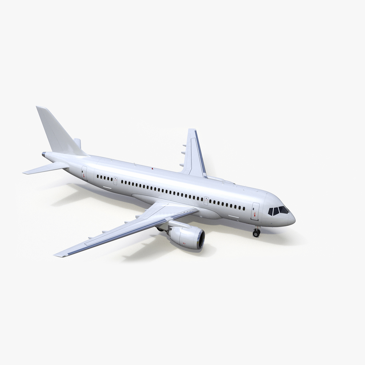 3D Narrow Body Airliner Rigged for Maya