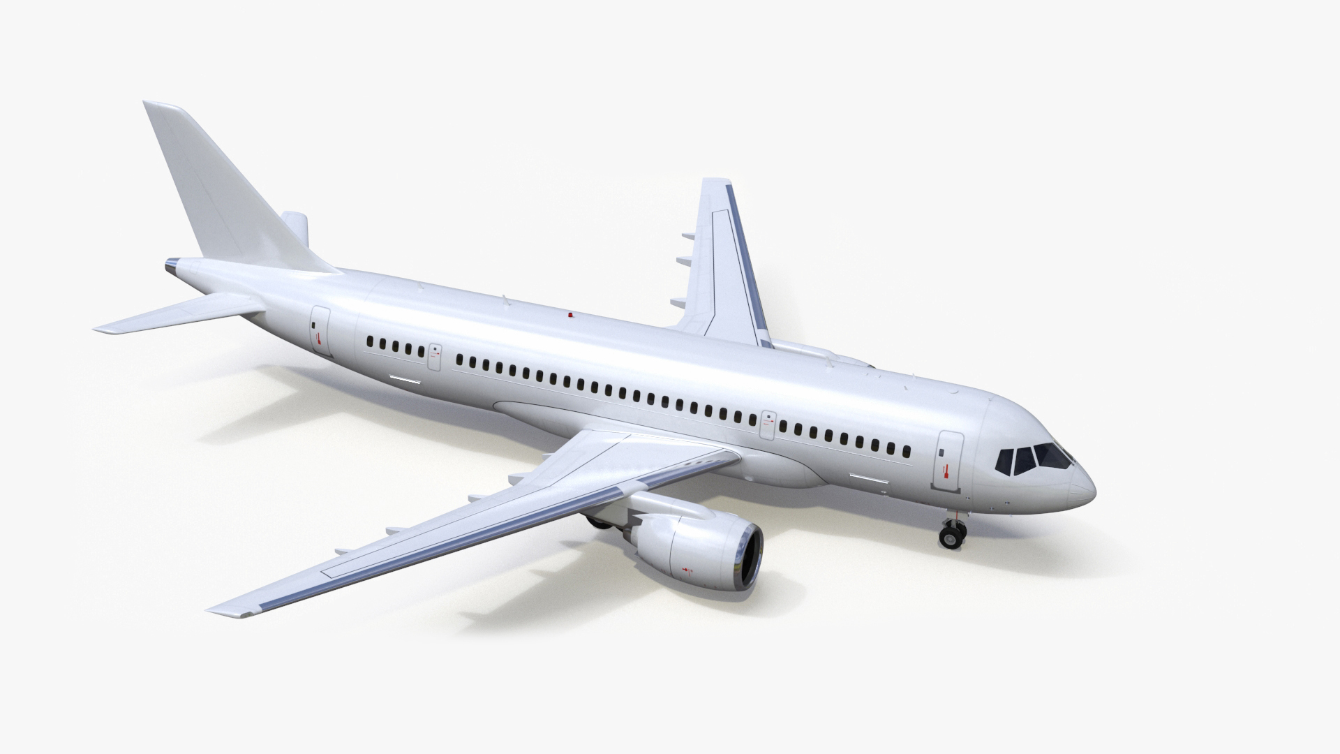 3D Narrow Body Airliner Rigged for Maya