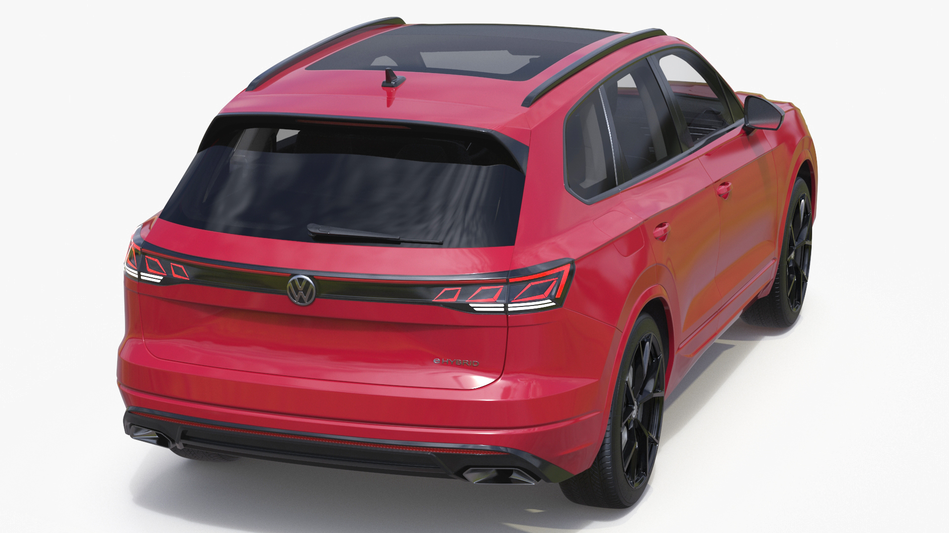 Volkswagen Touareg 2024 Red Lights On 3D