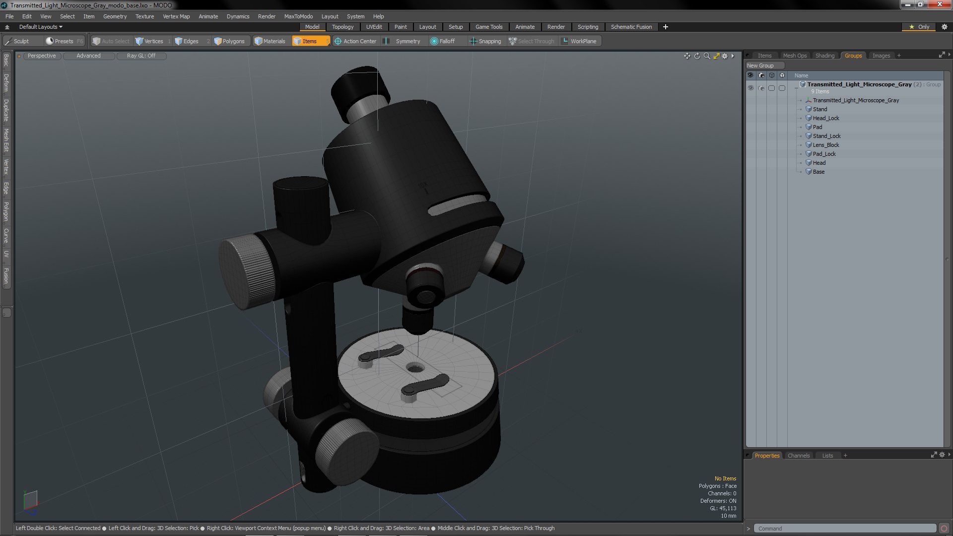 3D Transmitted Light Microscope Gray model