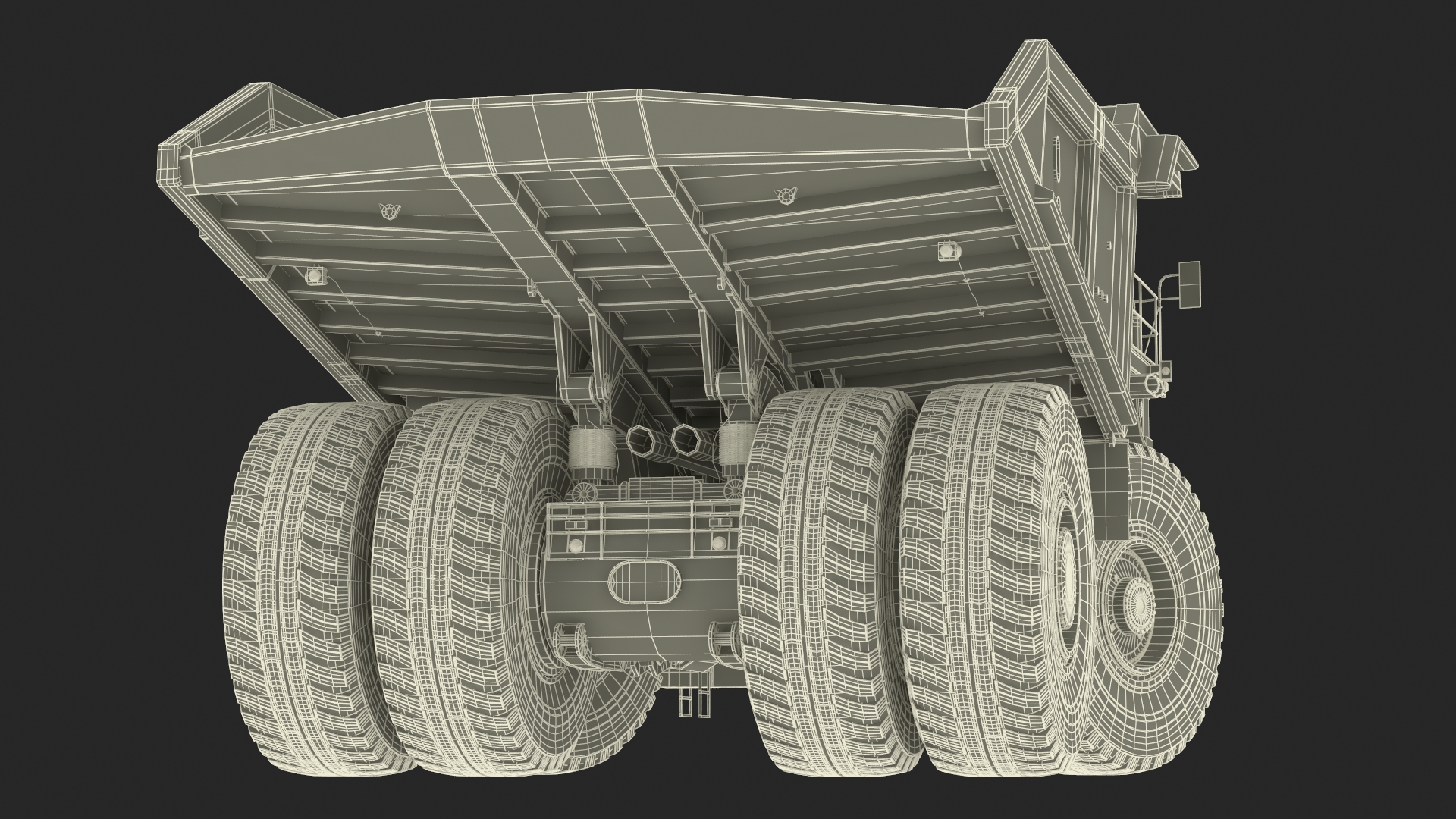 Heavy Duty Mining Dump Truck Rigged for Cinema 4D 3D model