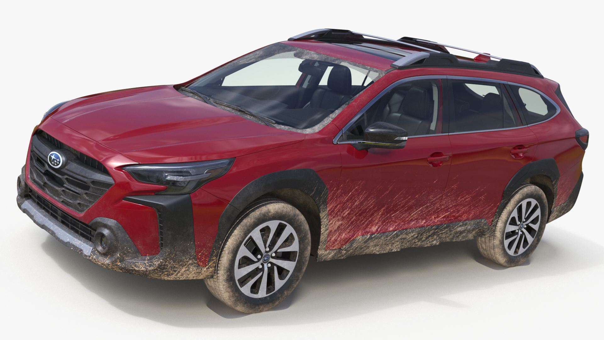 2025 Subaru Outback Crimson Red Dirty 3D