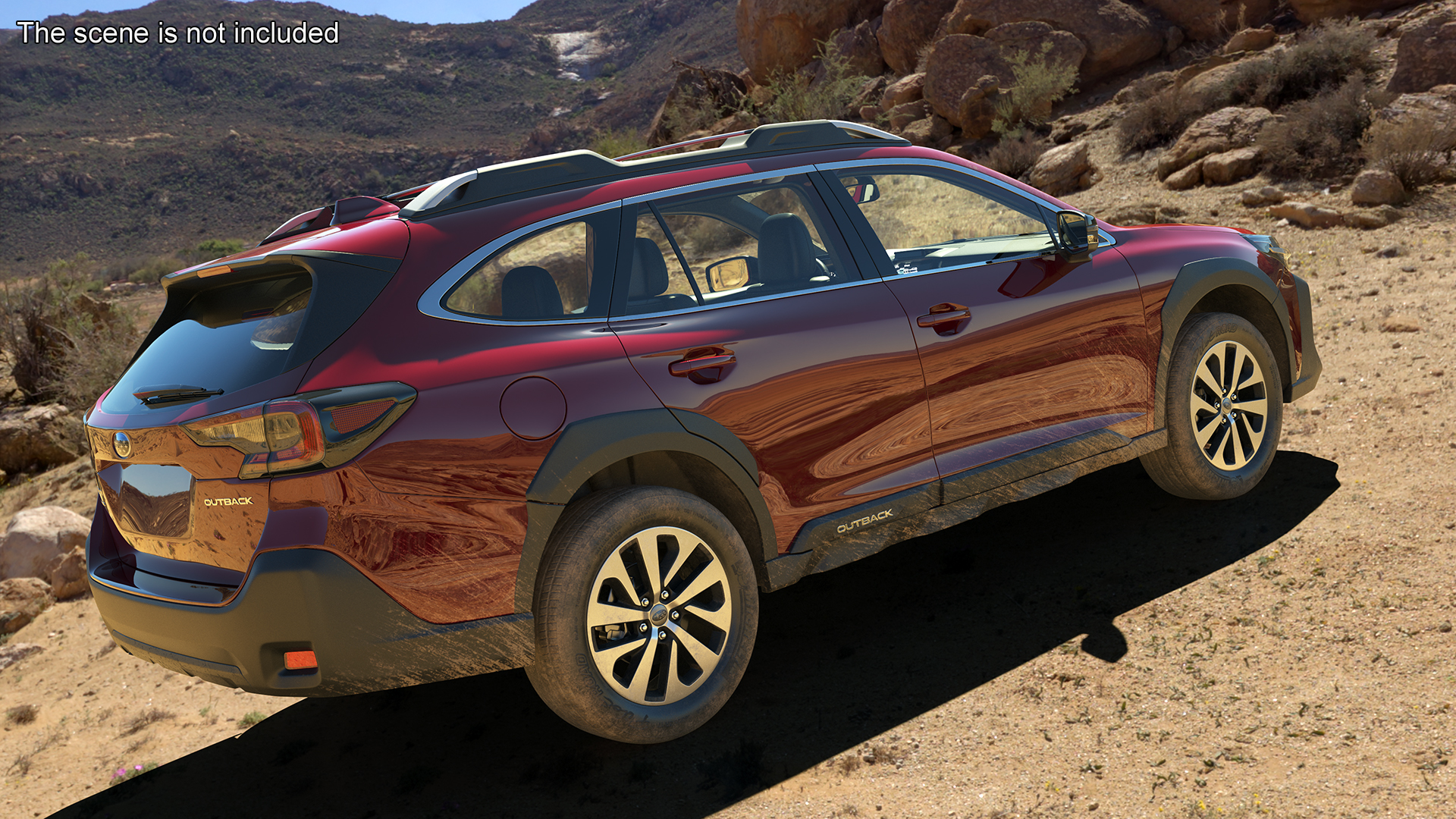 2025 Subaru Outback Crimson Red Dirty 3D