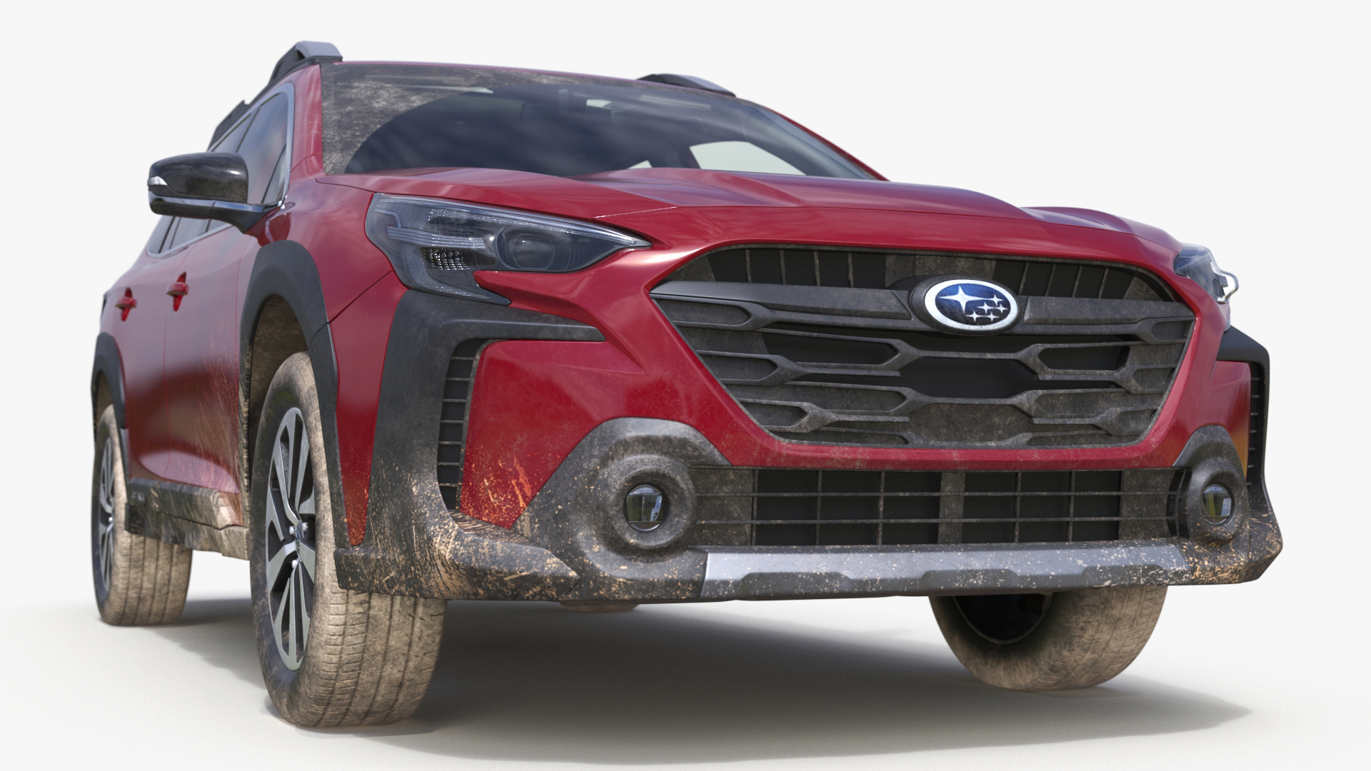 2025 Subaru Outback Crimson Red Dirty 3D