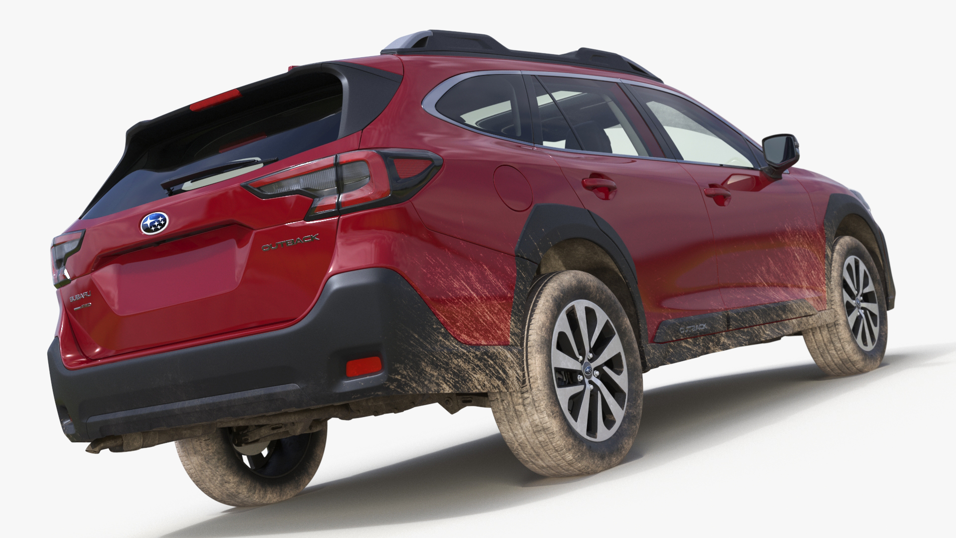 2025 Subaru Outback Crimson Red Dirty 3D