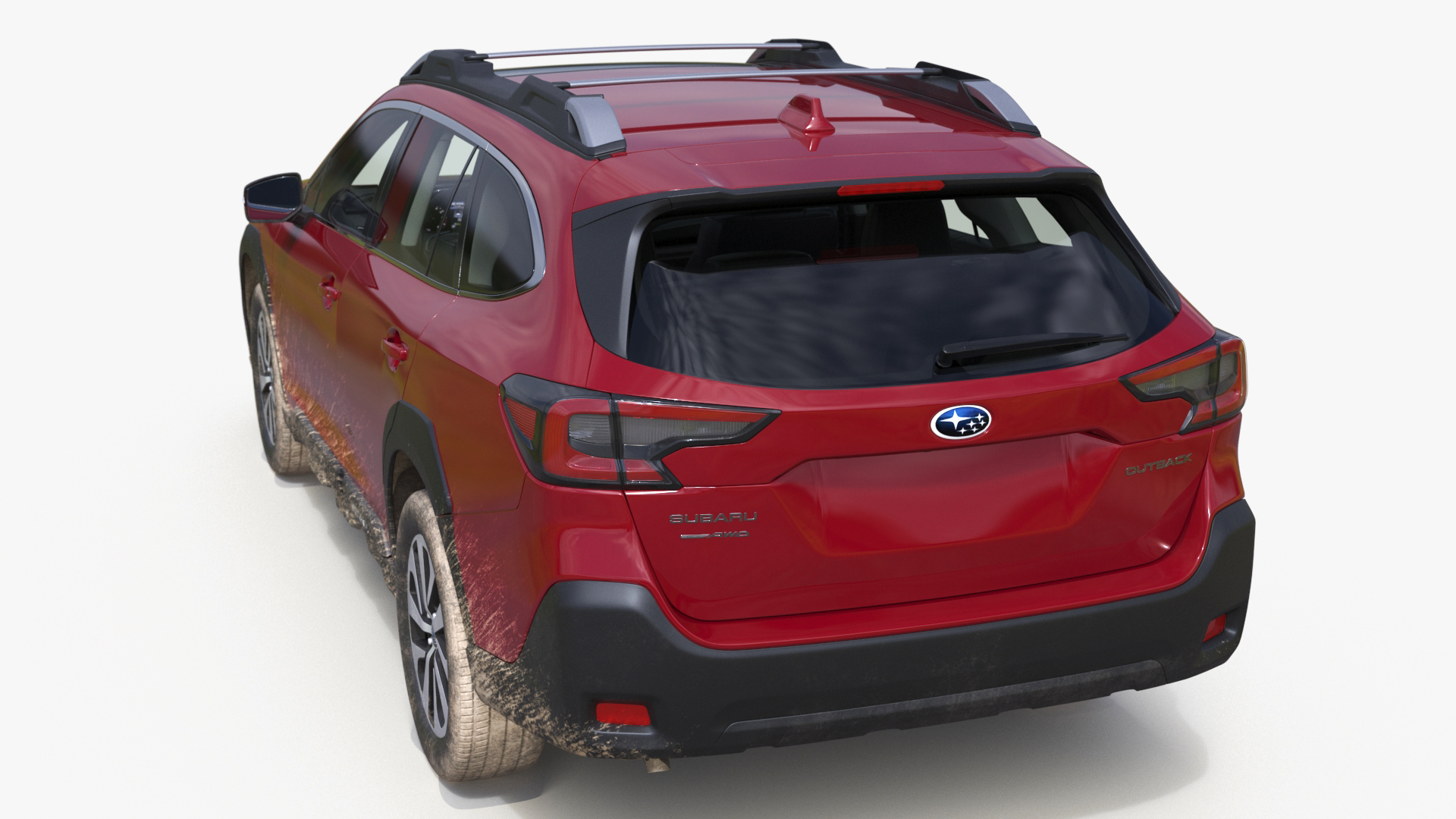 2025 Subaru Outback Crimson Red Dirty 3D