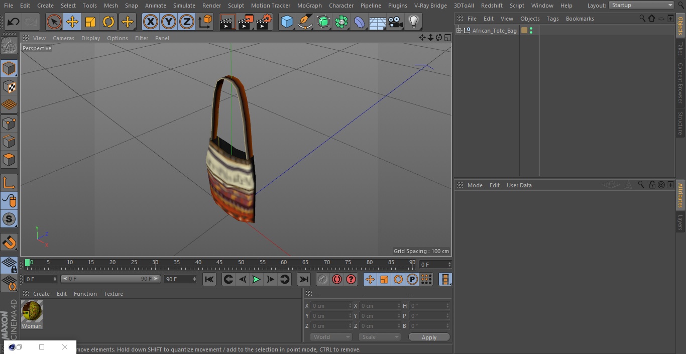 3D African Tote Bag