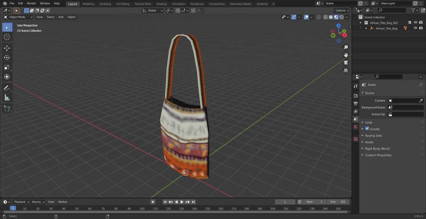 3D African Tote Bag