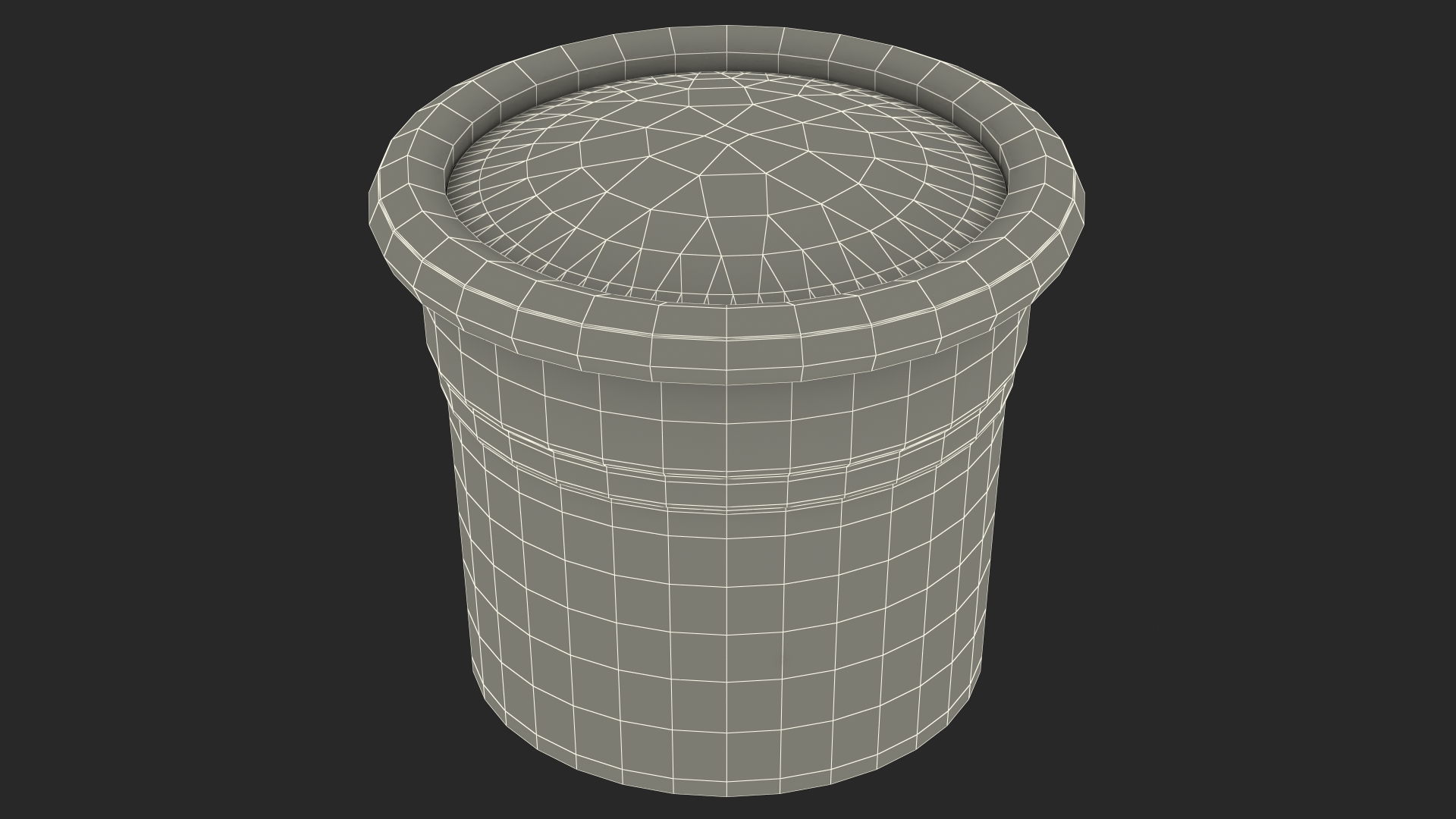 Clay Vase with Soil 3D model