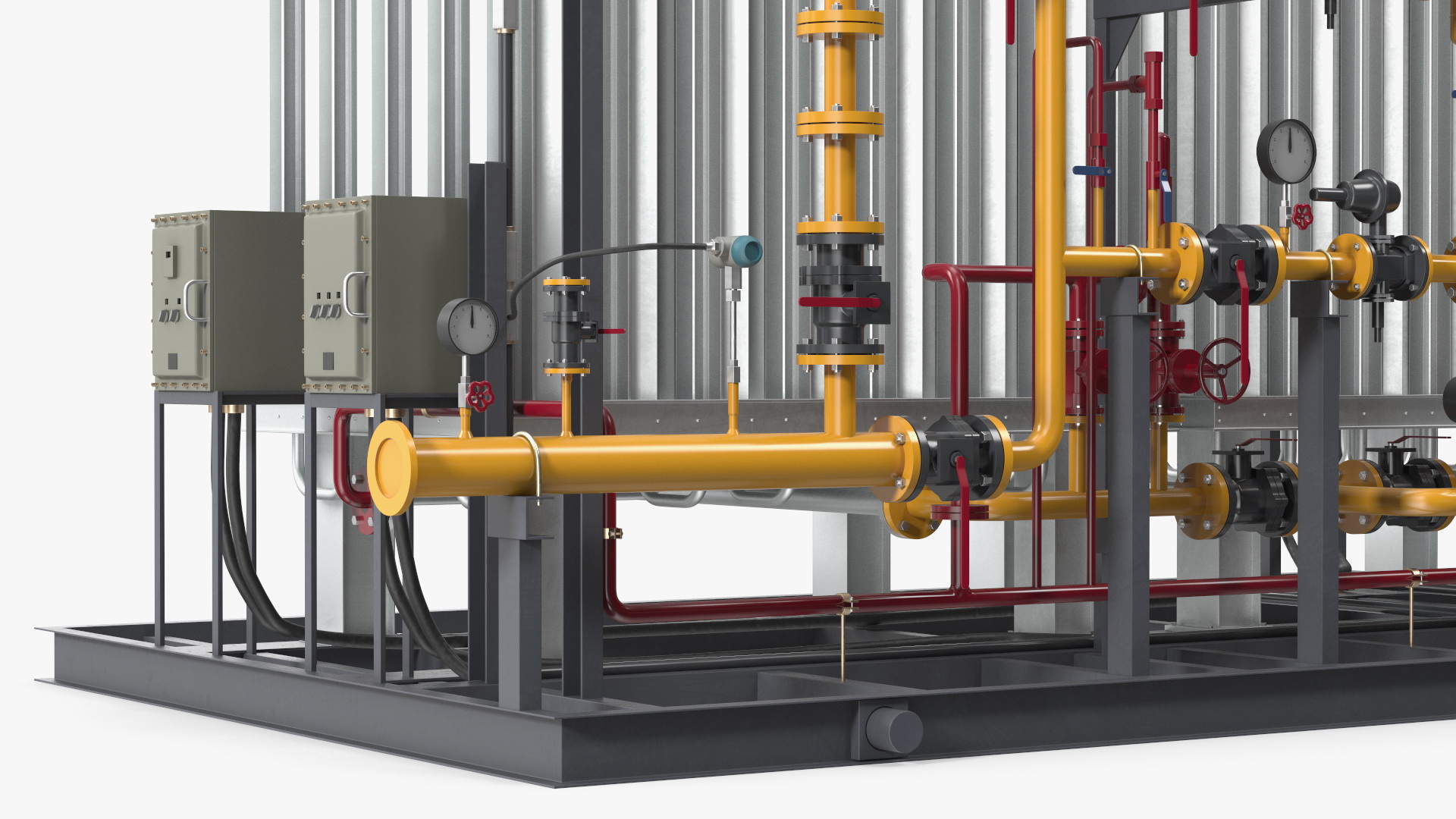 3D LNG Gas Filling Station model