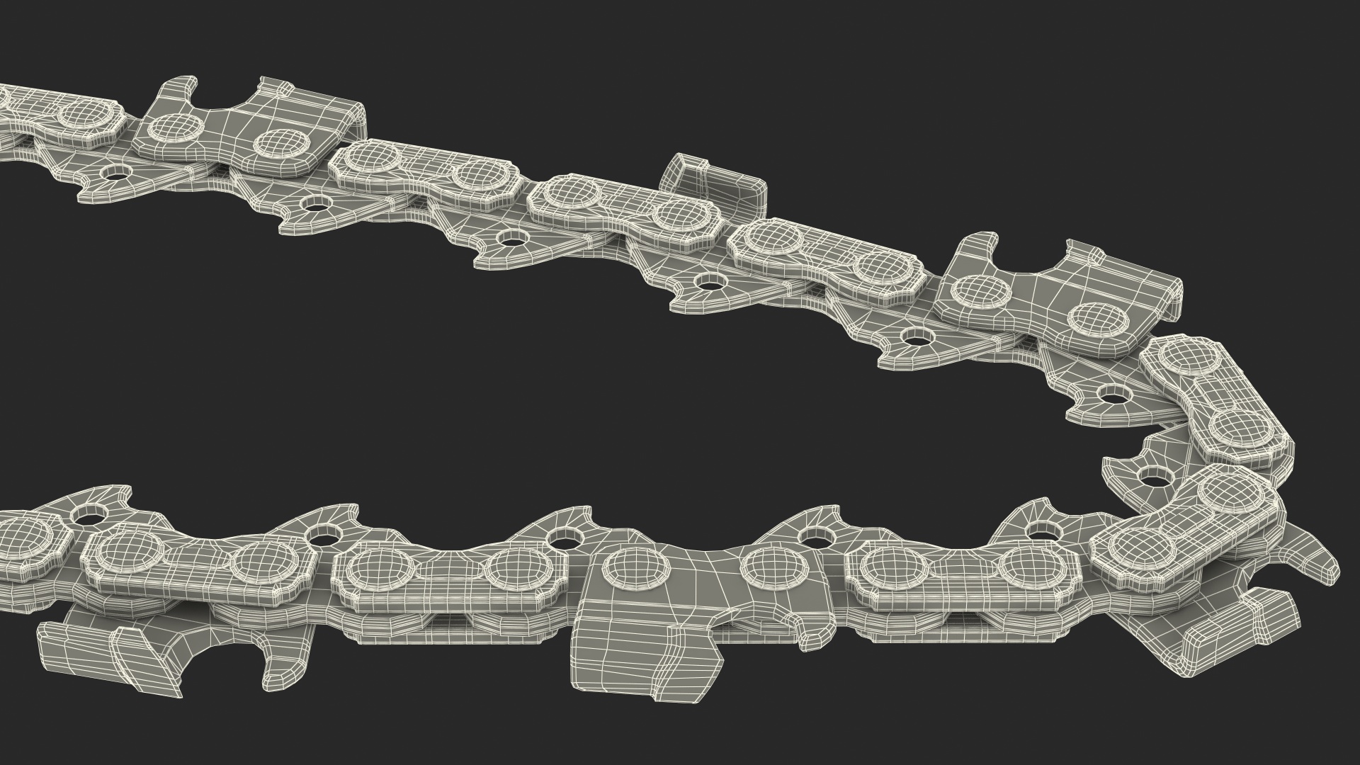 3D Chainsaw Black Chain Tension model