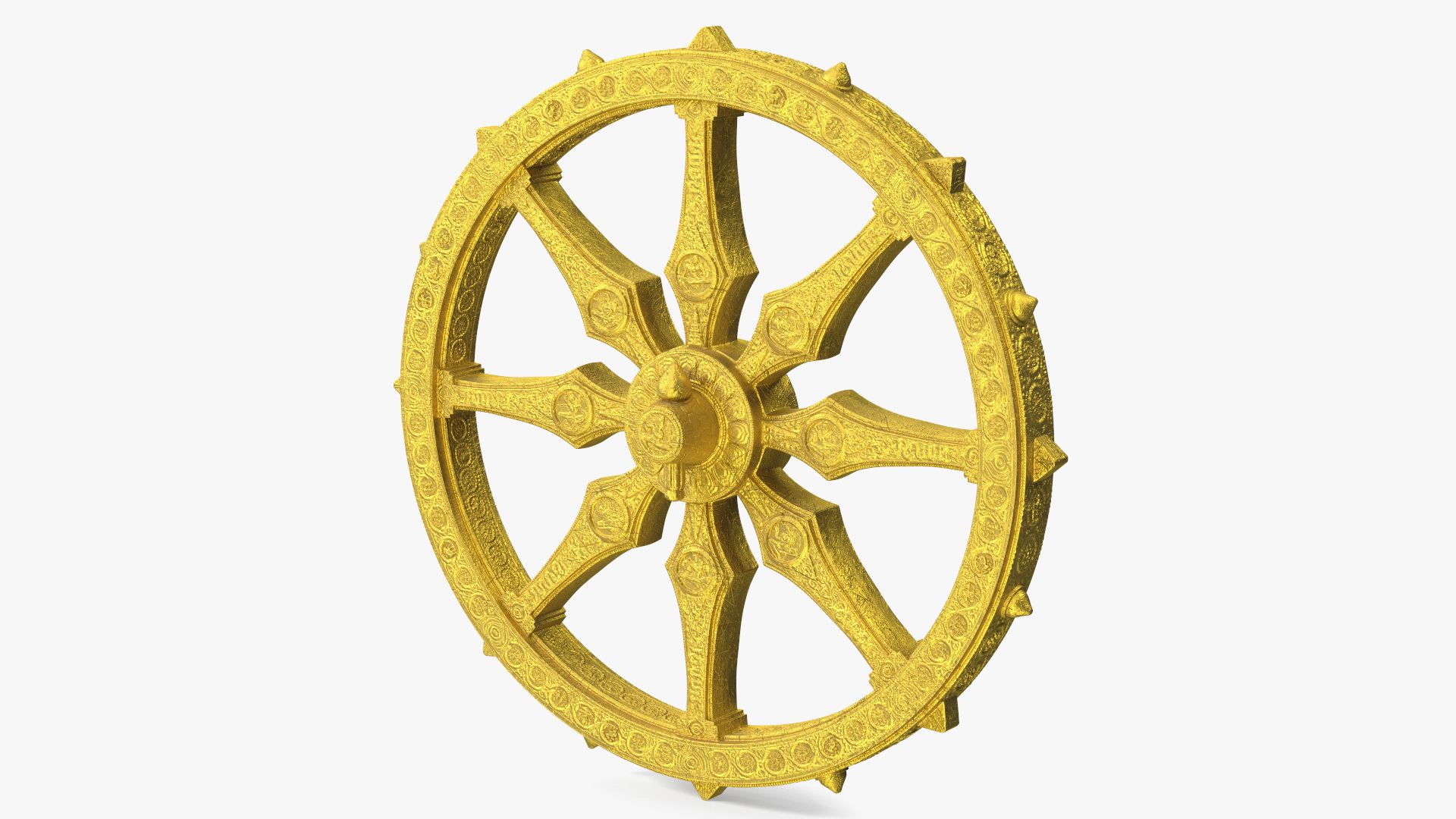 Golden Dharmachakra 3D model