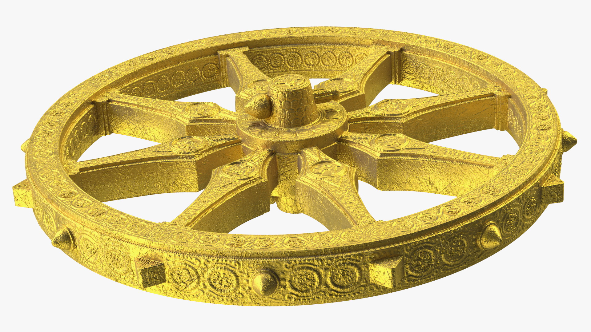 Golden Dharmachakra 3D model