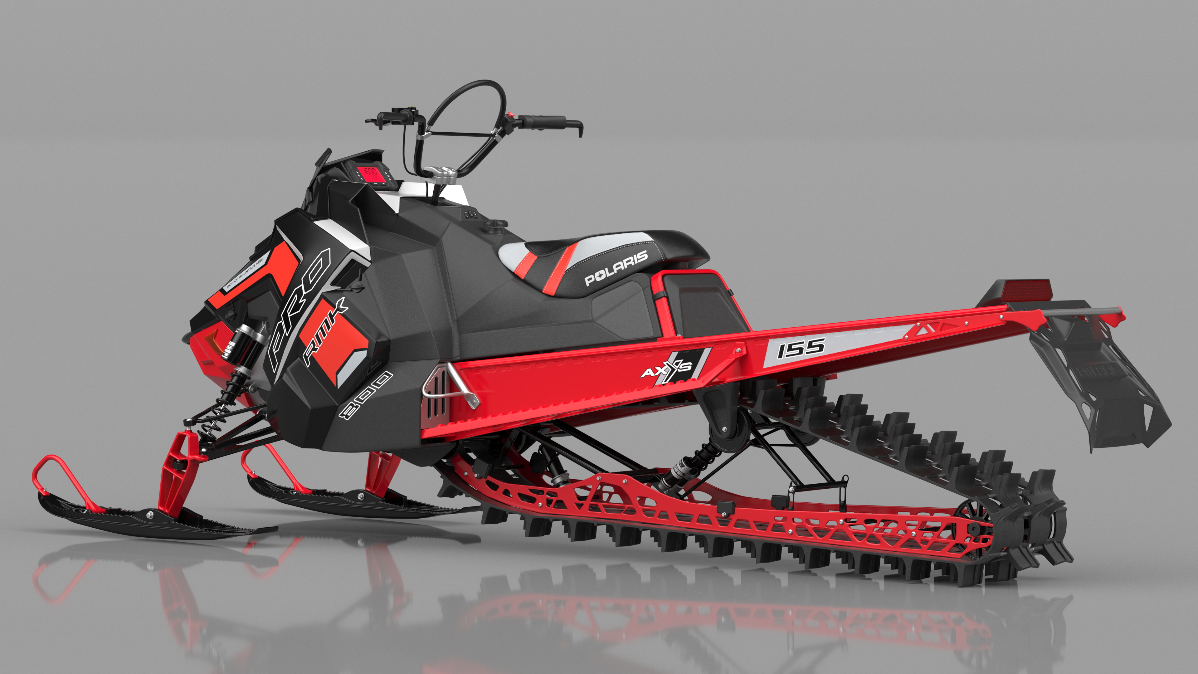 Snowmobile Polaris Red 3D