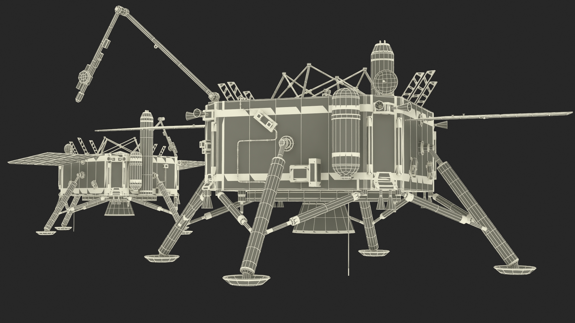 Change-5 Lunar Satellite Landing Part 3D