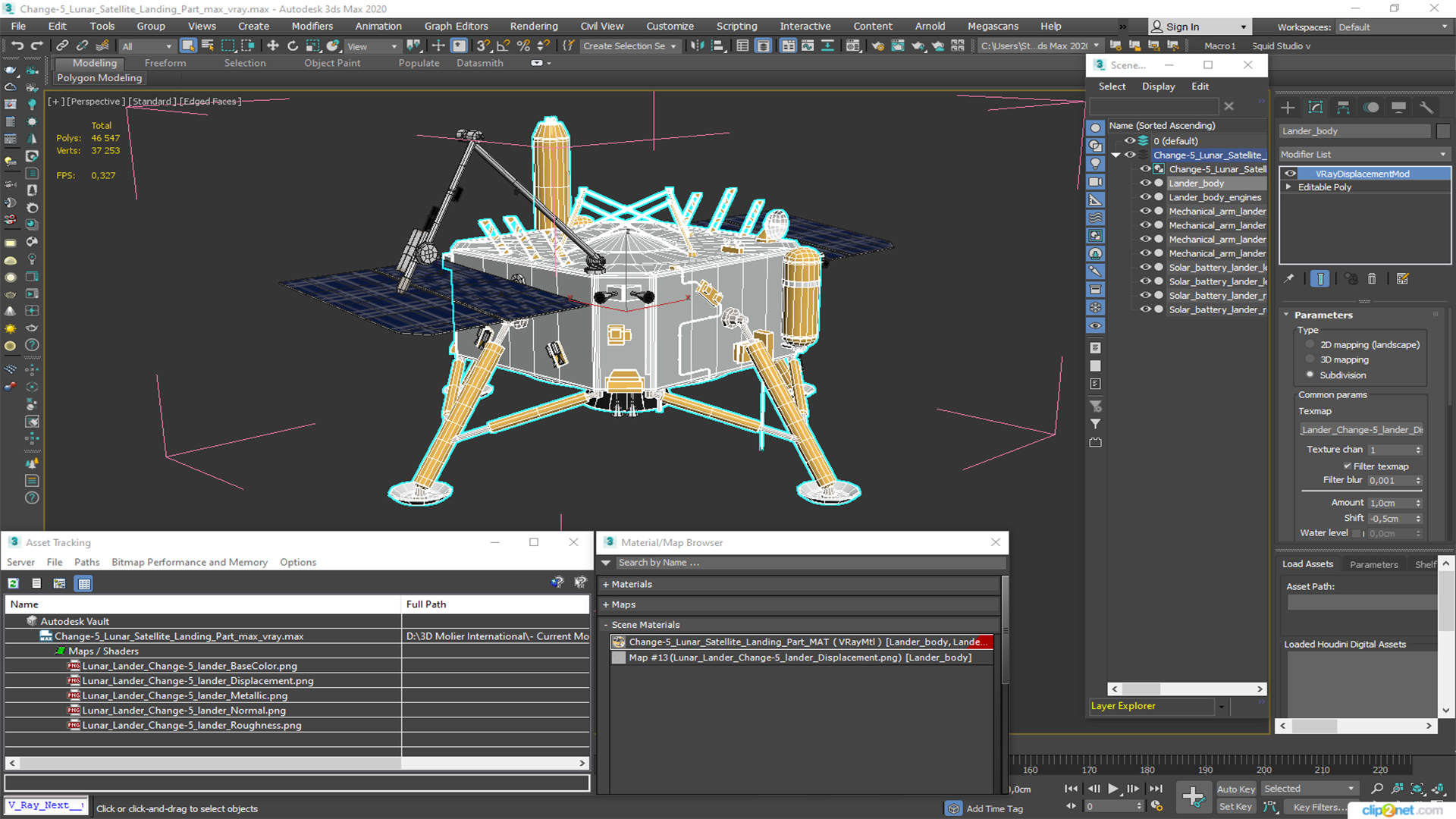 Change-5 Lunar Satellite Landing Part 3D