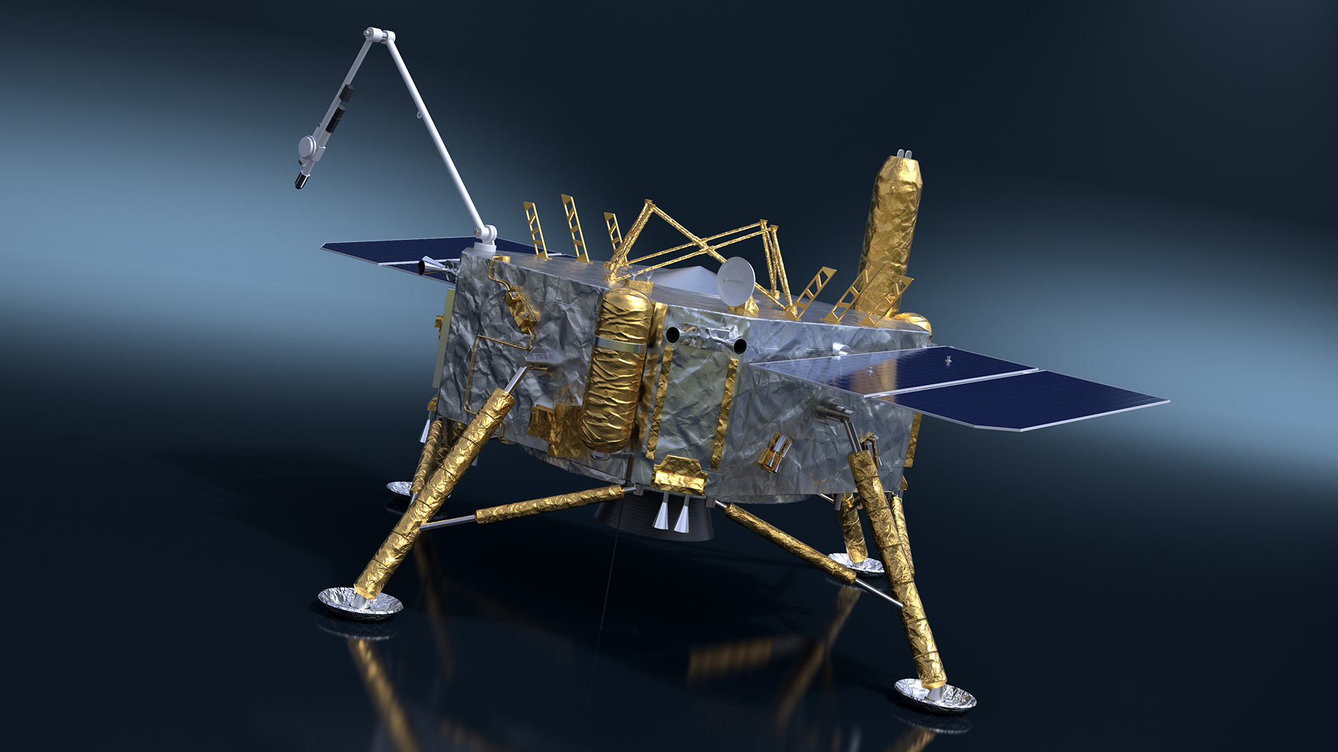 Change-5 Lunar Satellite Landing Part 3D