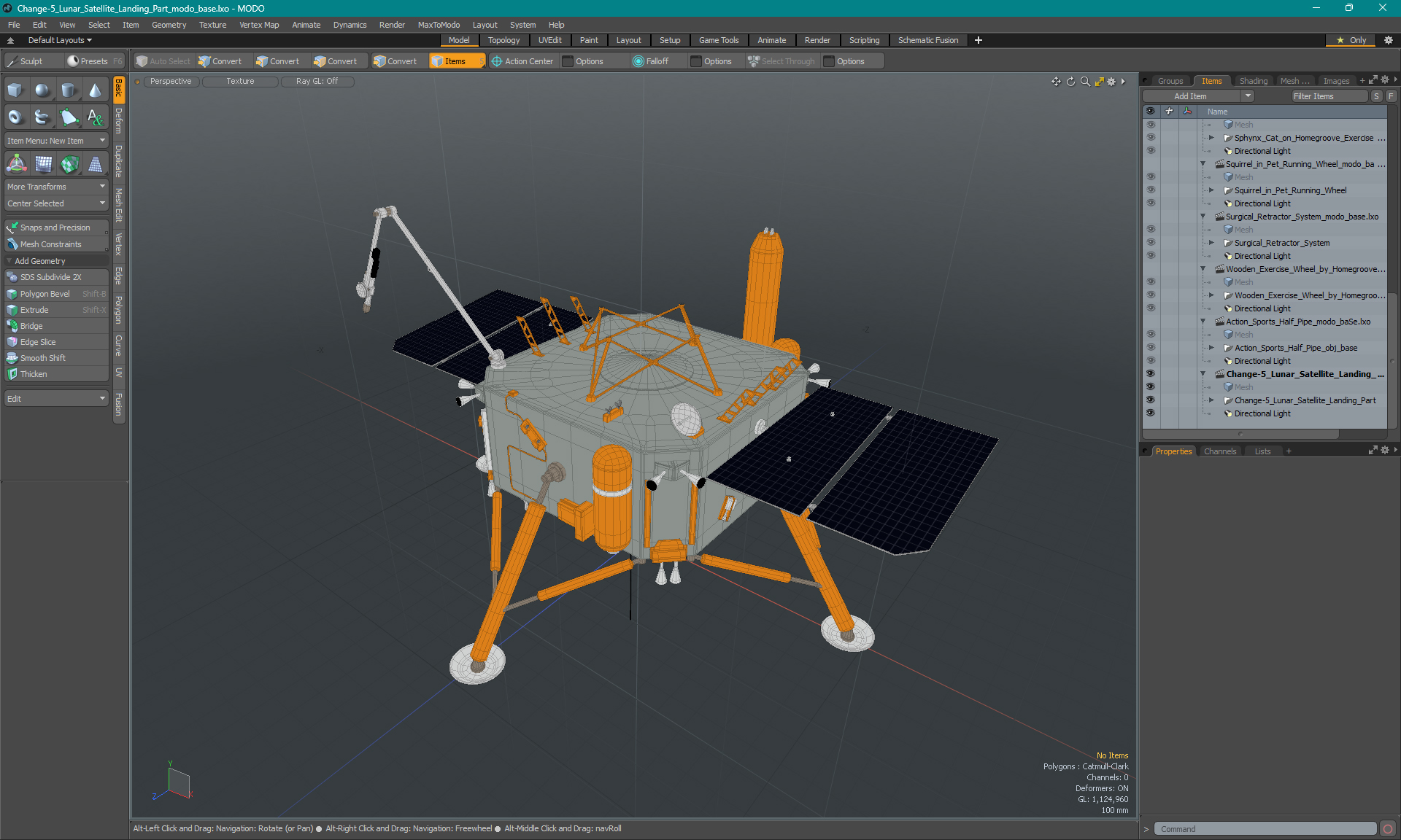 Change-5 Lunar Satellite Landing Part 3D