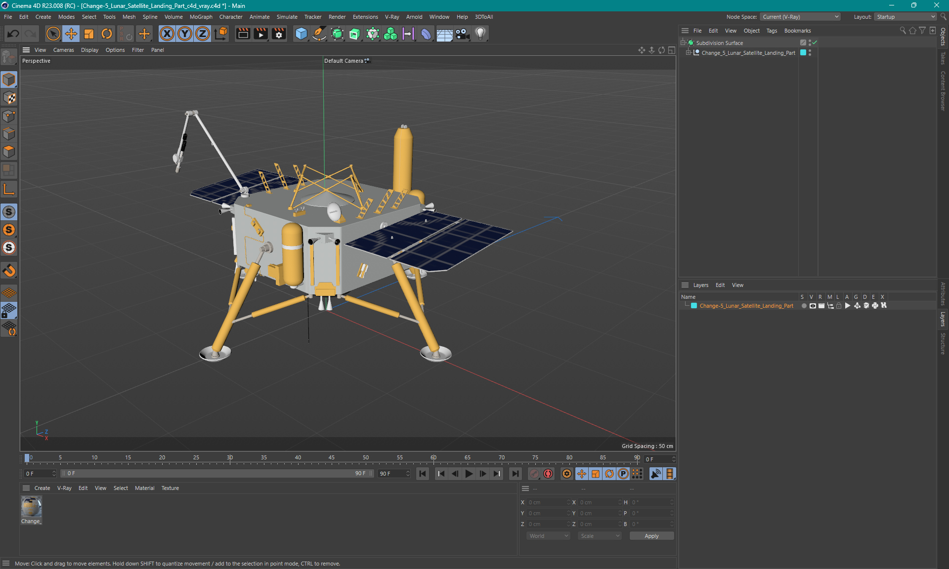 Change-5 Lunar Satellite Landing Part 3D