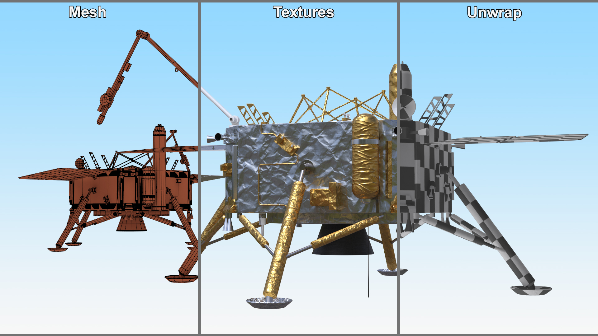 Change-5 Lunar Satellite Landing Part 3D