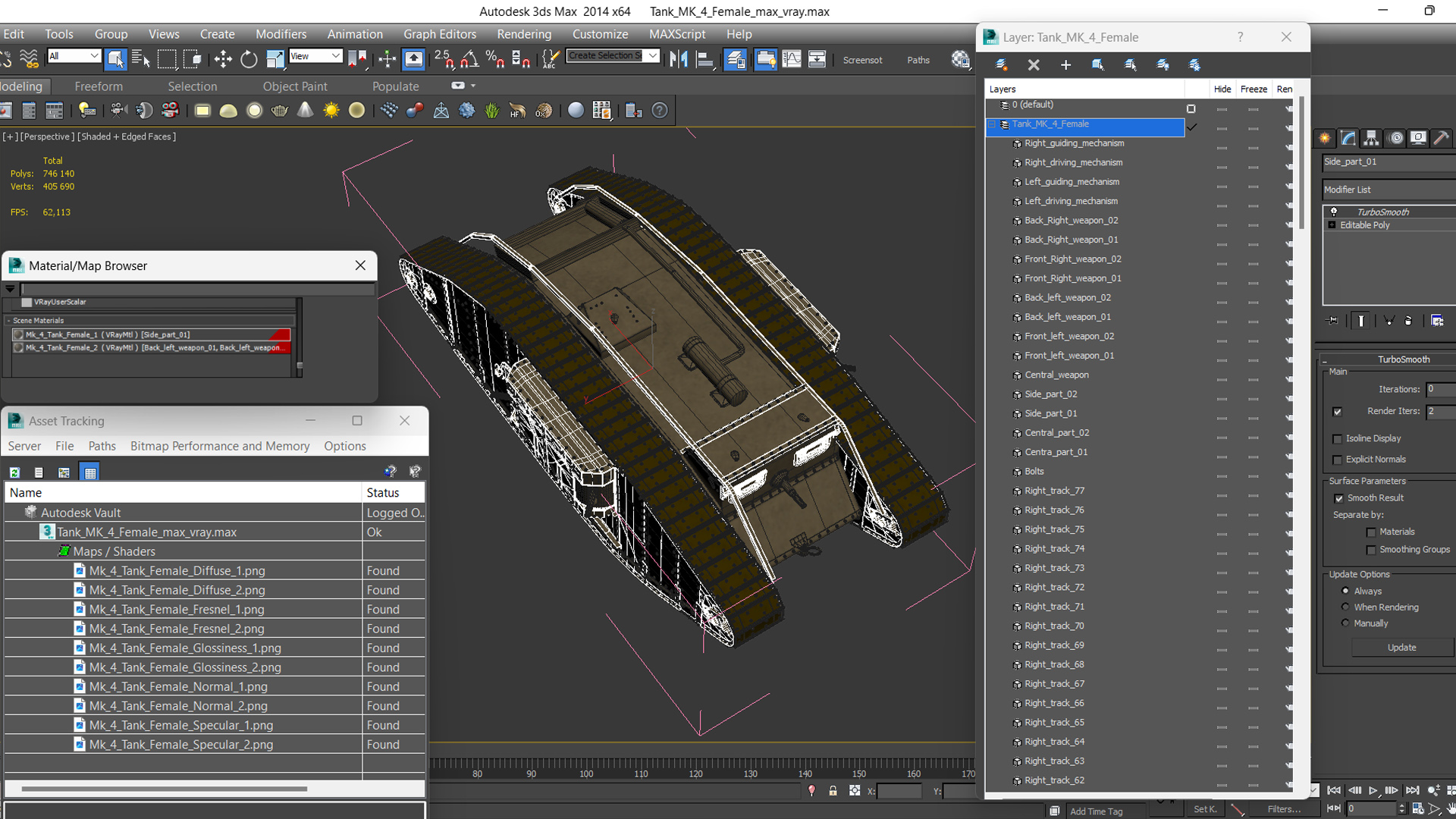 3D Tank MK 4 Female