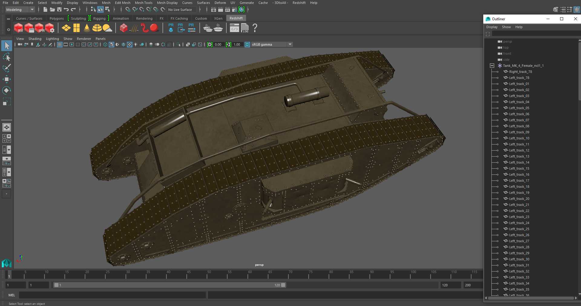 3D Tank MK 4 Female