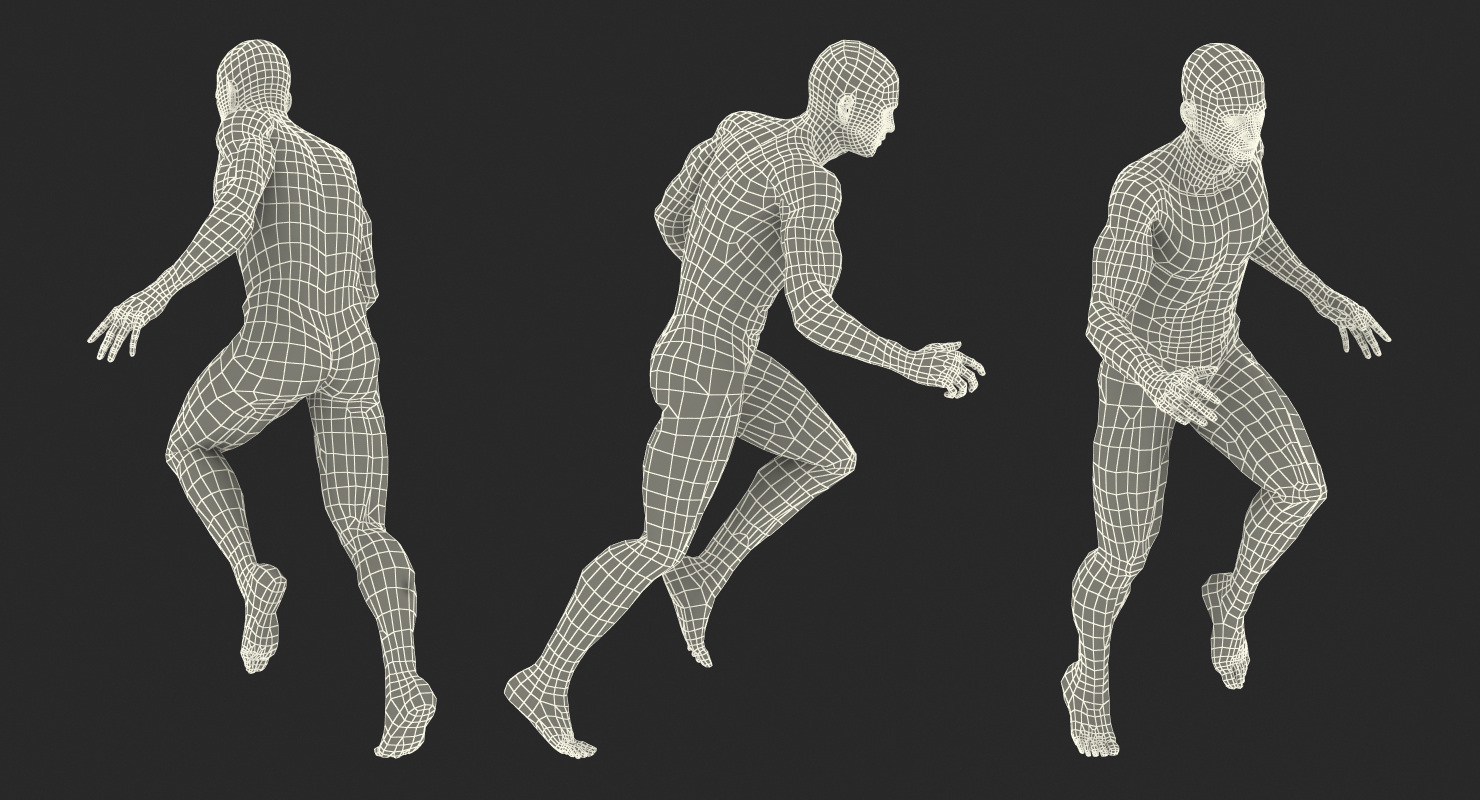 Running Man Muscles Anatomy System 3D model