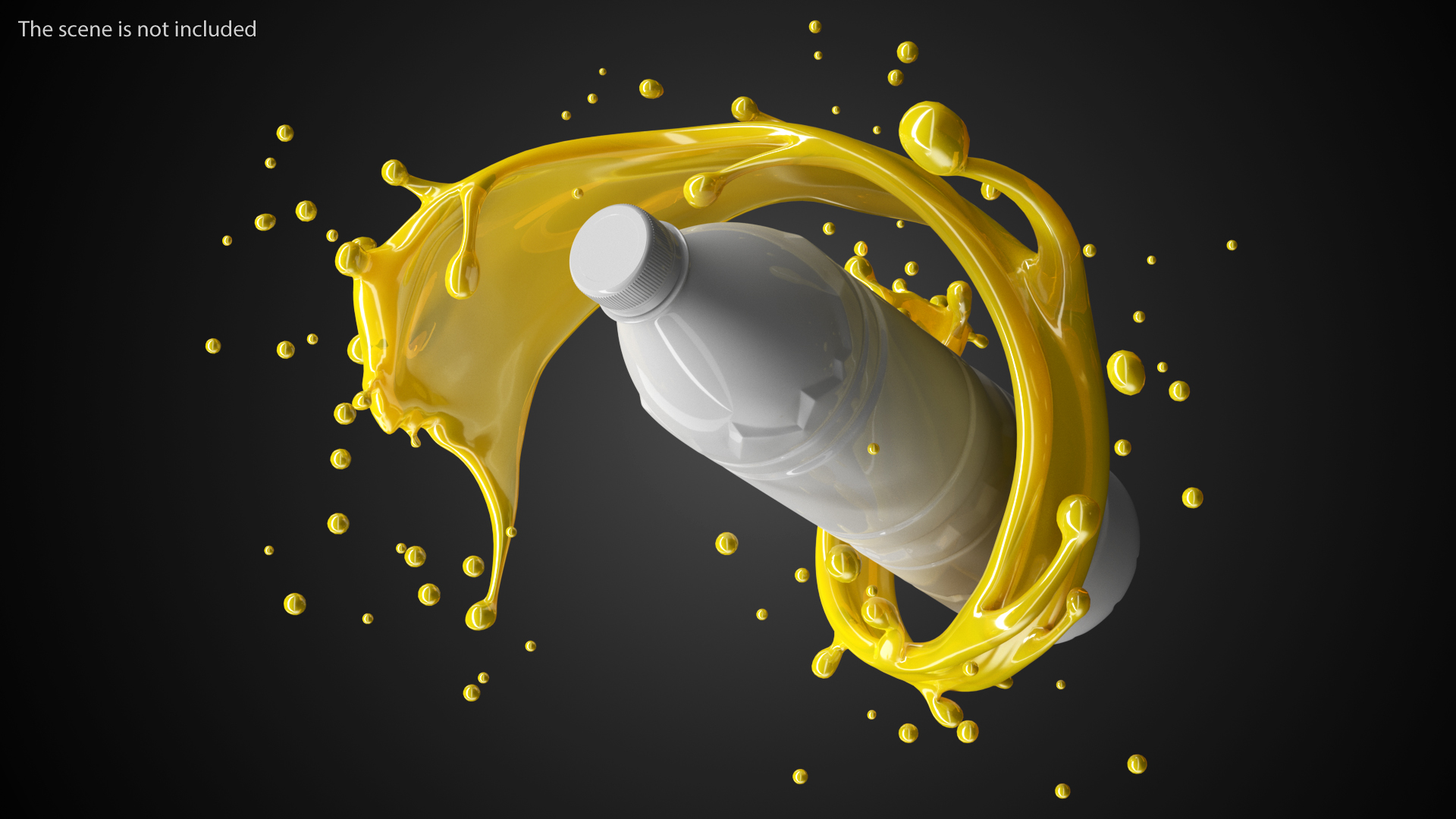 3D Orange Juice Splash Spiral