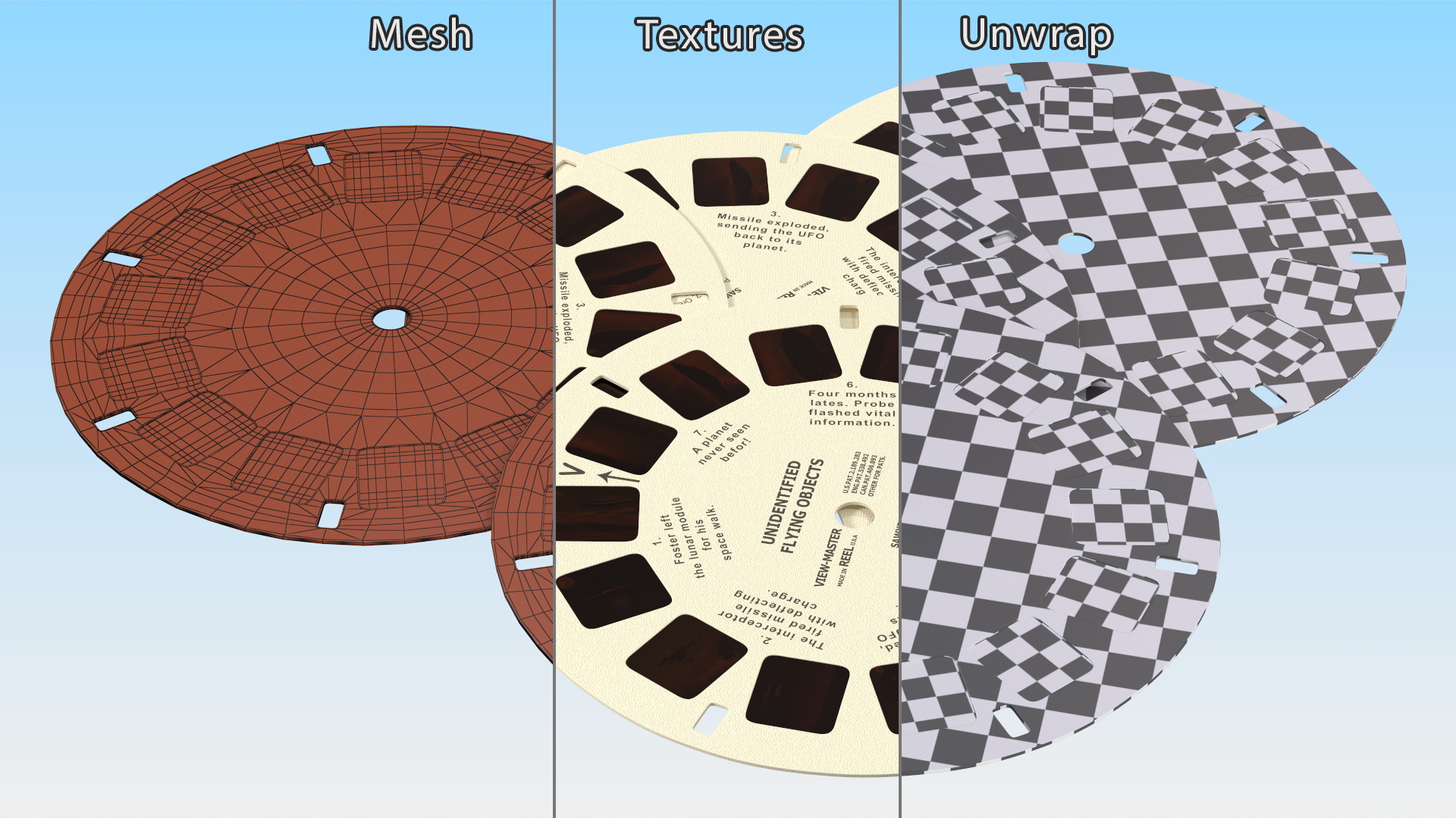 Vintage View-Master Reel 3D model