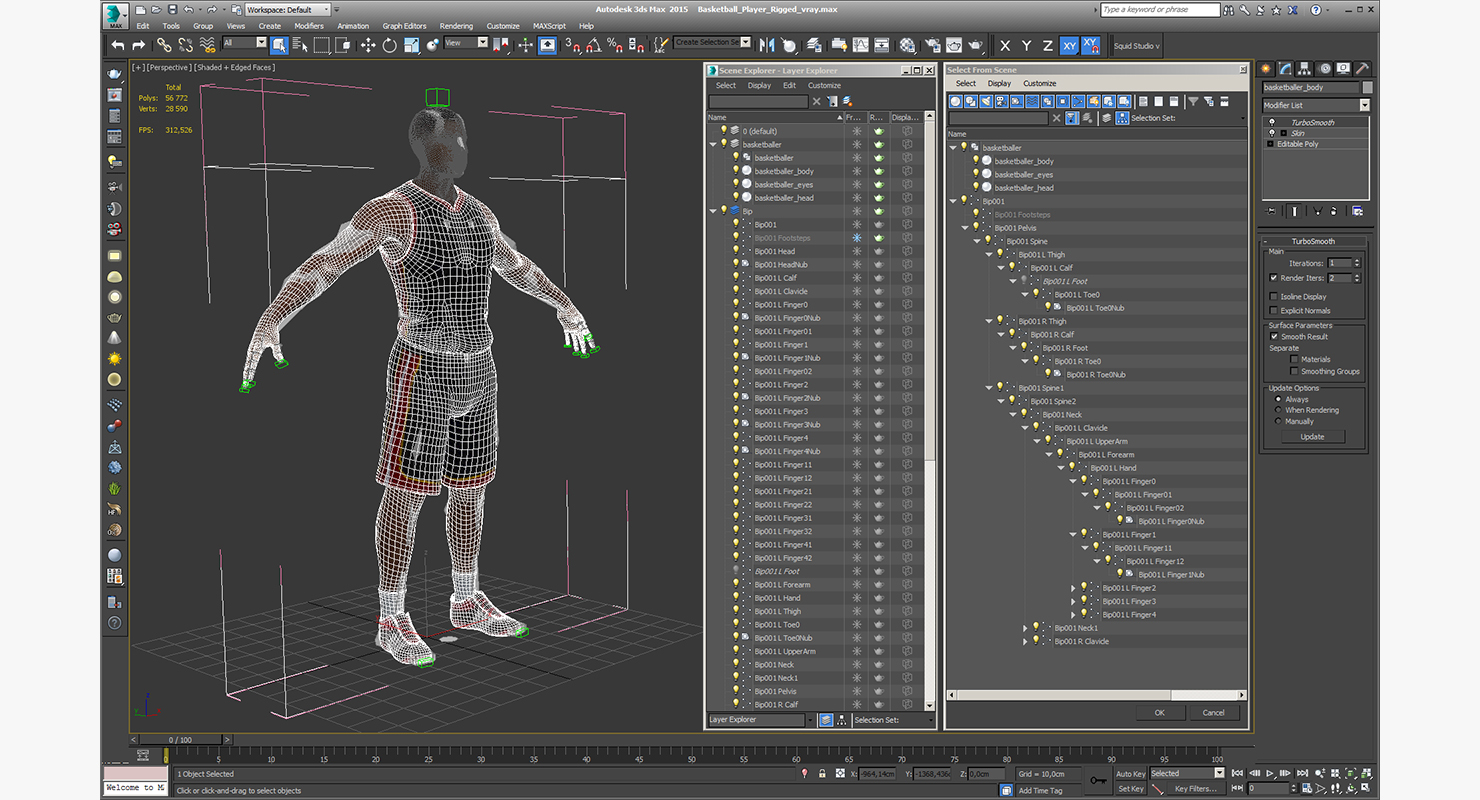 Basketball Player Rigged 3D model