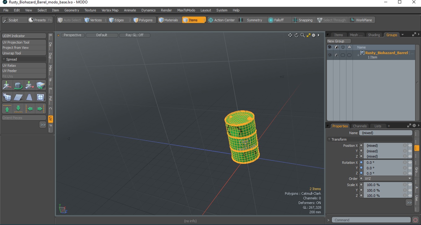 Rusty Biohazard Barrel 3D